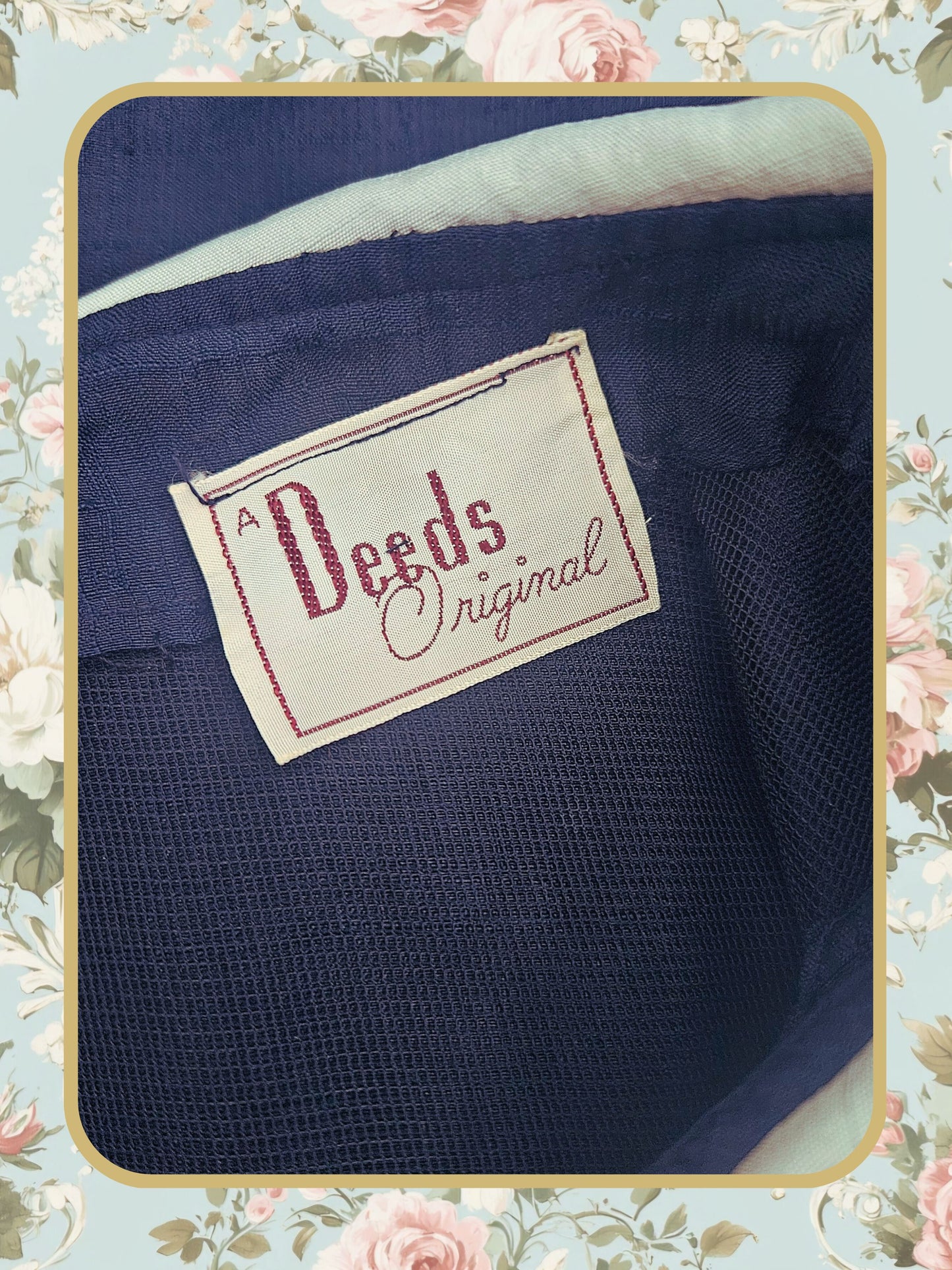 Vintage Navy Silk Wiggle Dress