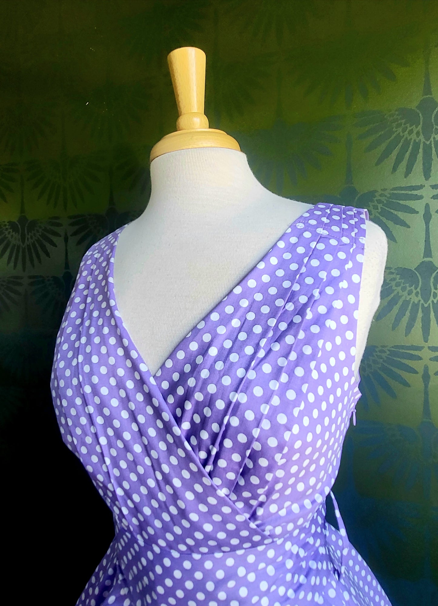 Julie Polka Dot Dress - Lavender