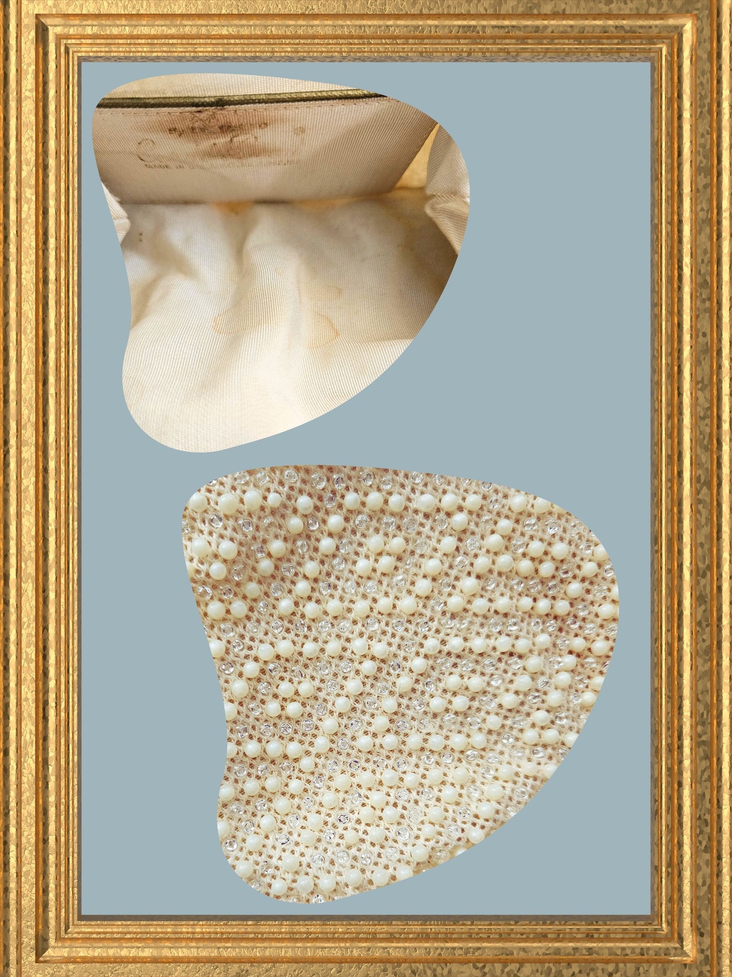 Style 2081 Vintage Lumured Cordé Bead Clutch