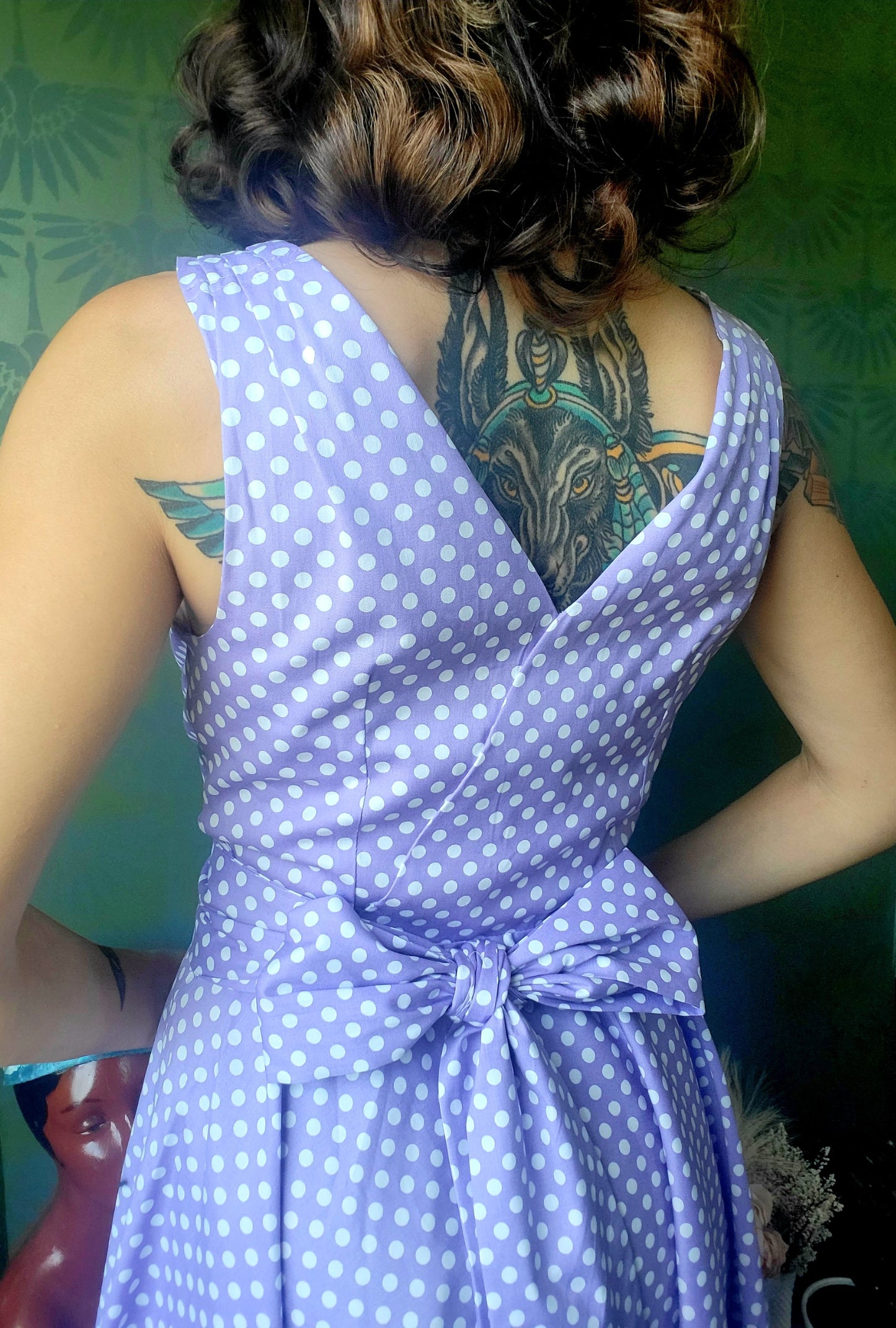 Julie Polka Dot Dress - Lavender