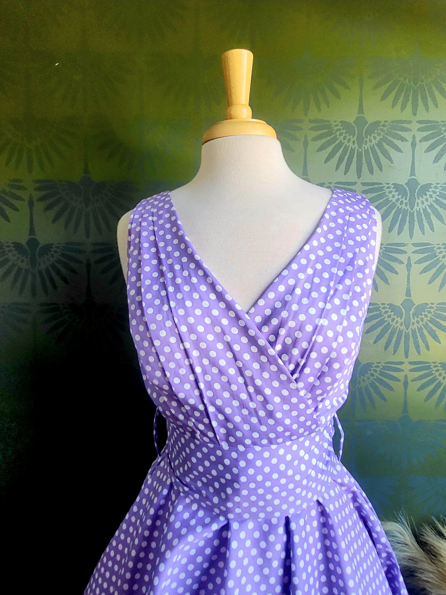Julie Polka Dot Dress - Lavender