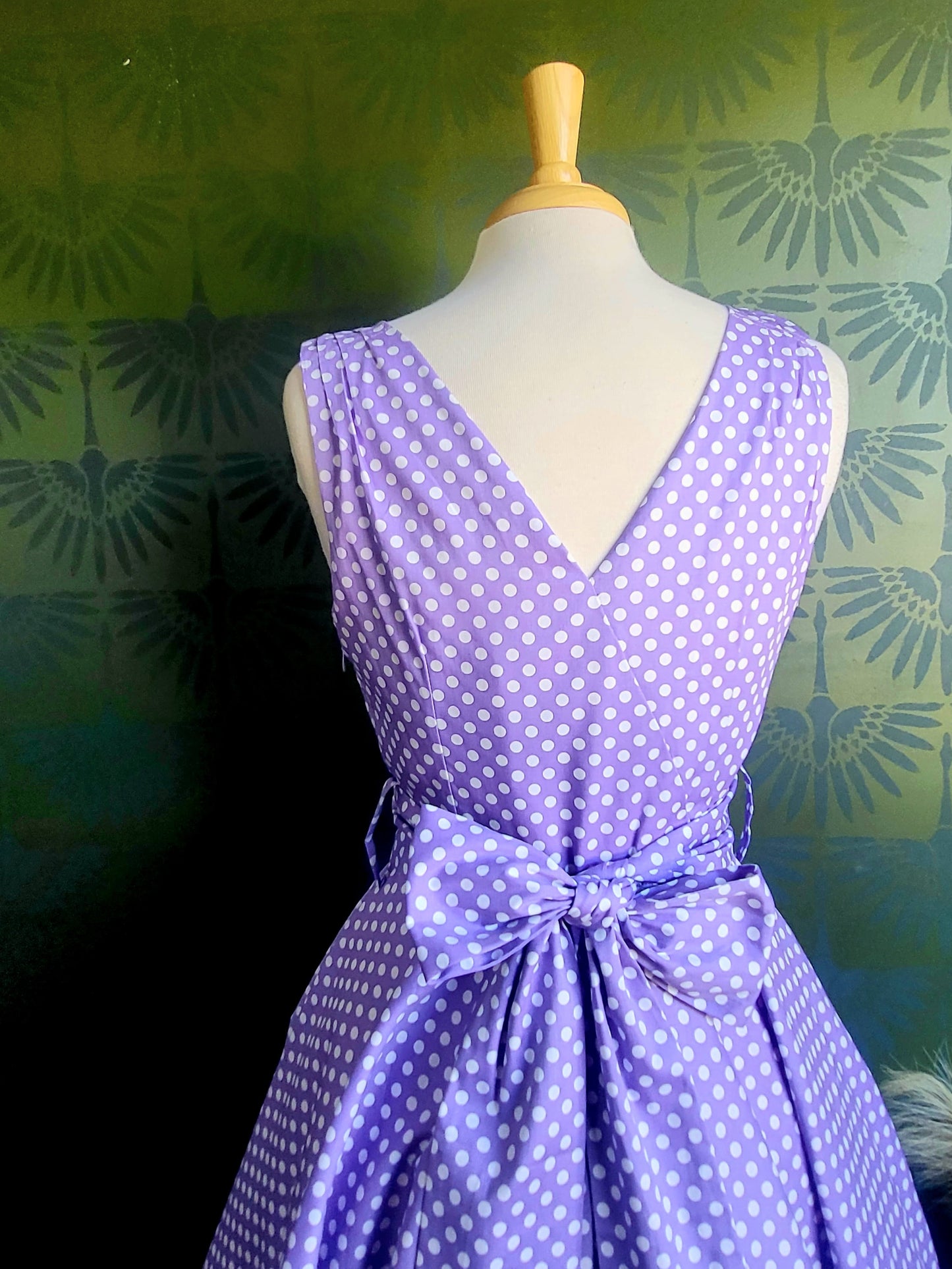 Julie Polka Dot Dress - Lavender