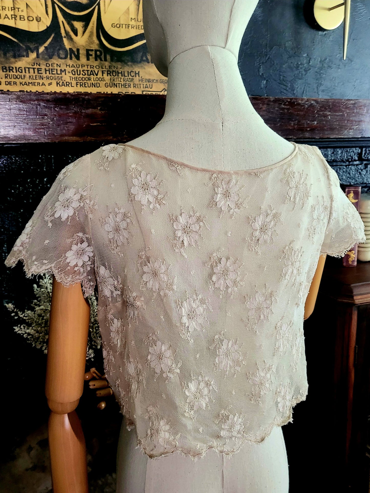 SOLD - Vintage Ivory Lace Bolero