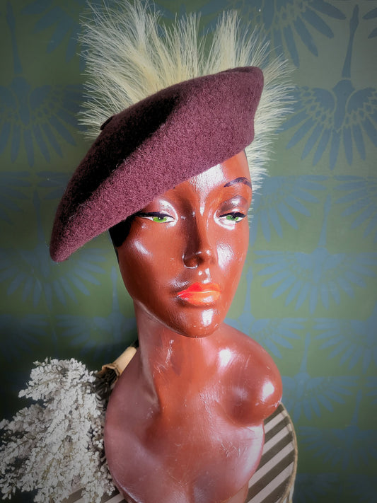 HAT94 - Vintage Style Beret (Espresso)