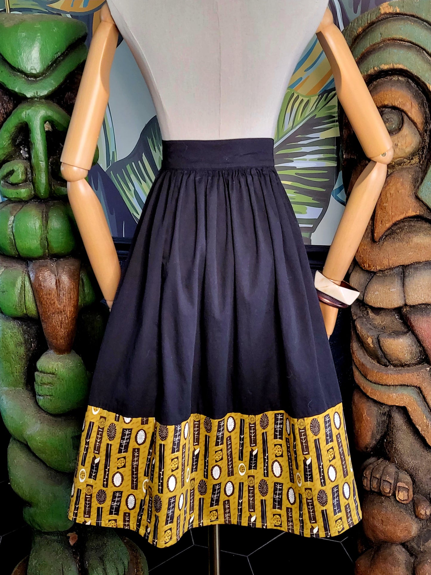 Catalina Full Skirt Tiki Charlie-Gold