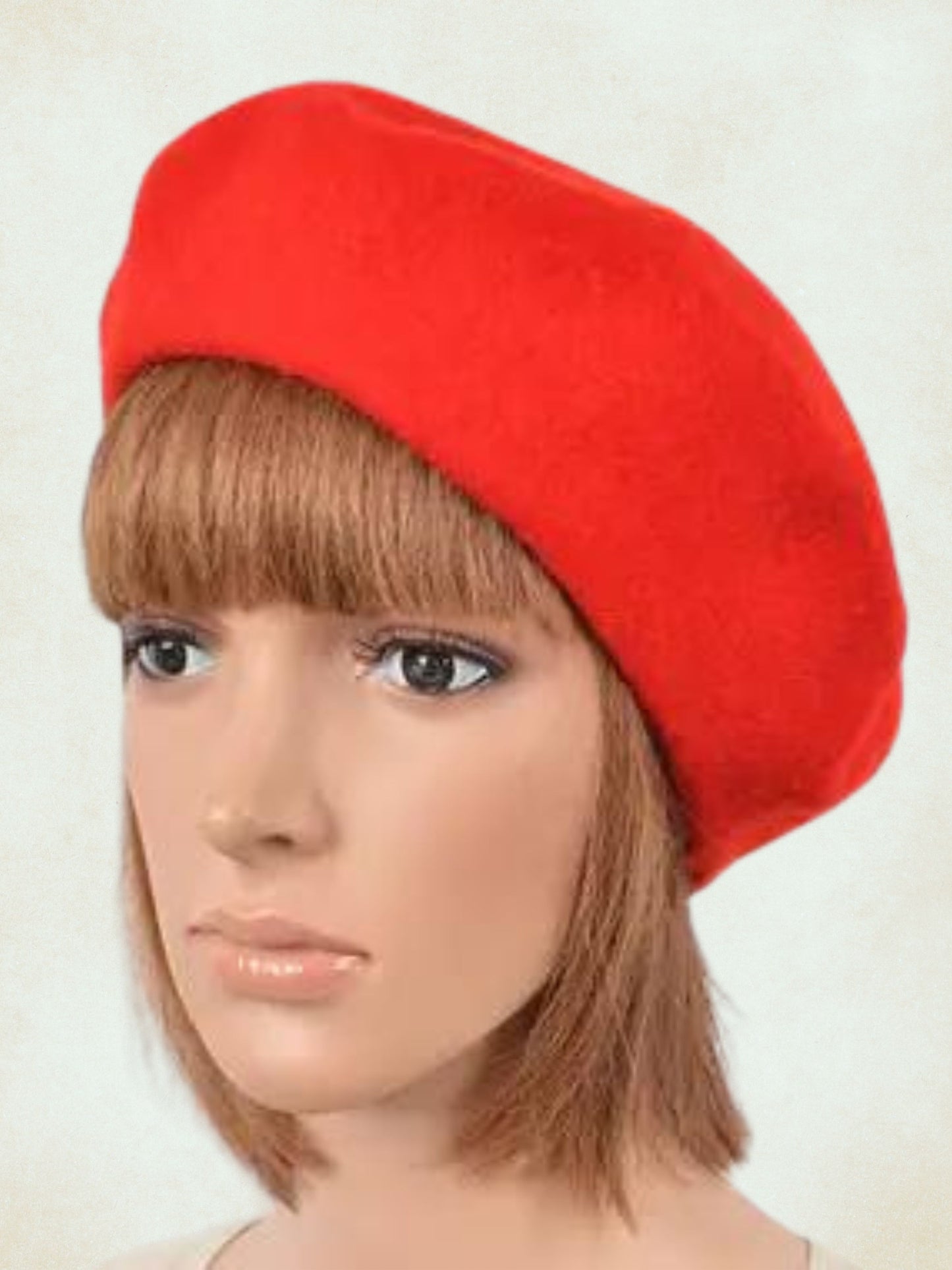 HAT1014 - Vintage Style Beret (Red)