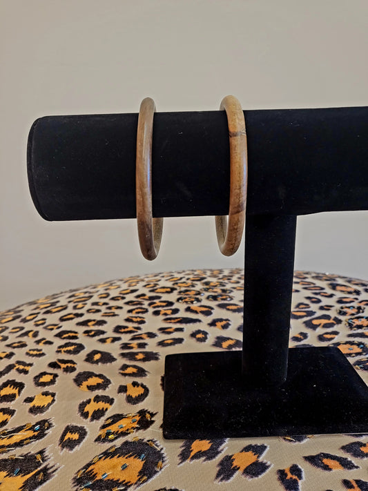 SOLD - Vintage Wood Bangles (Set of 2)