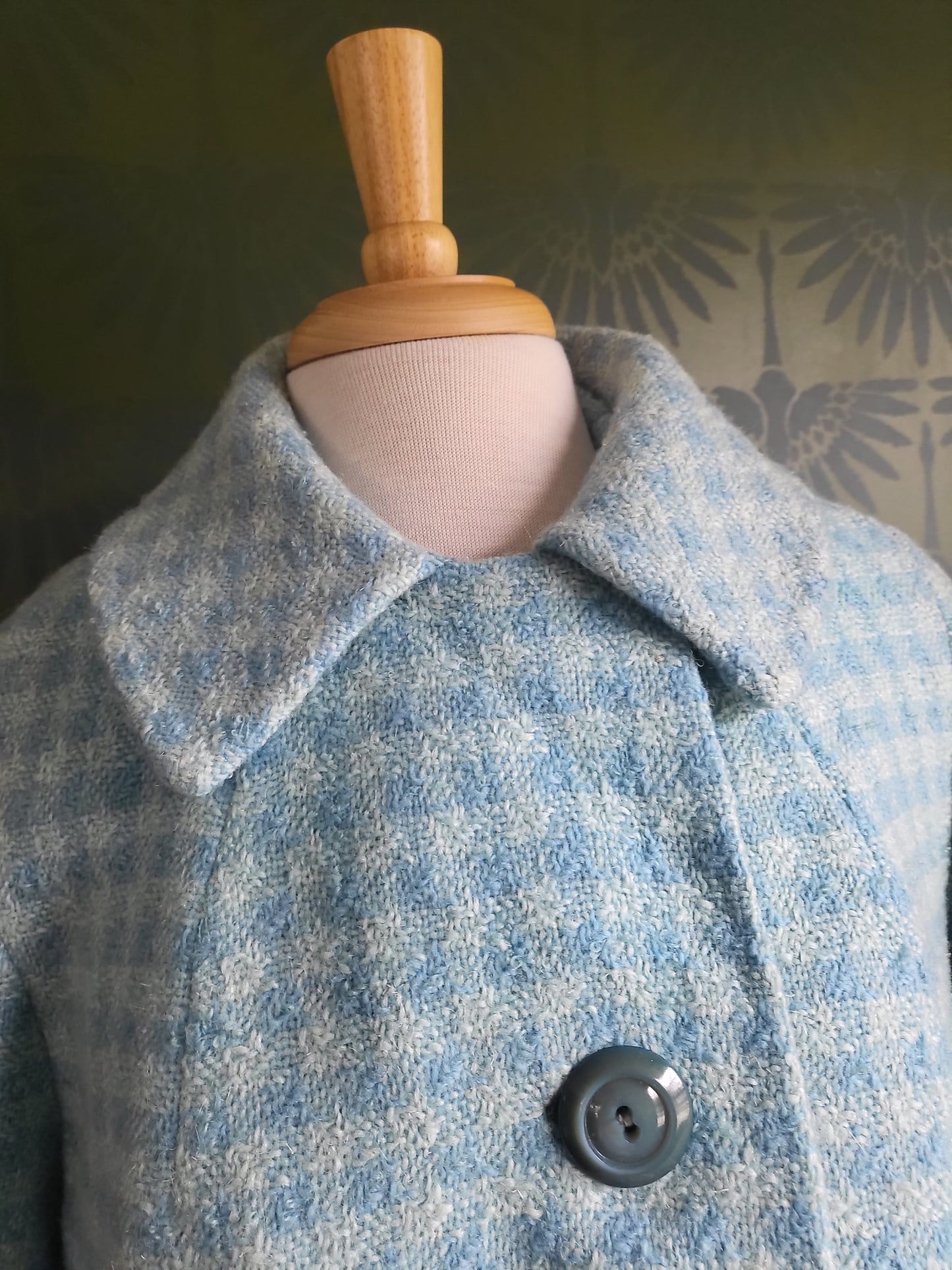 Vintage 1950's-1960's Periwinkle Tweed Coat