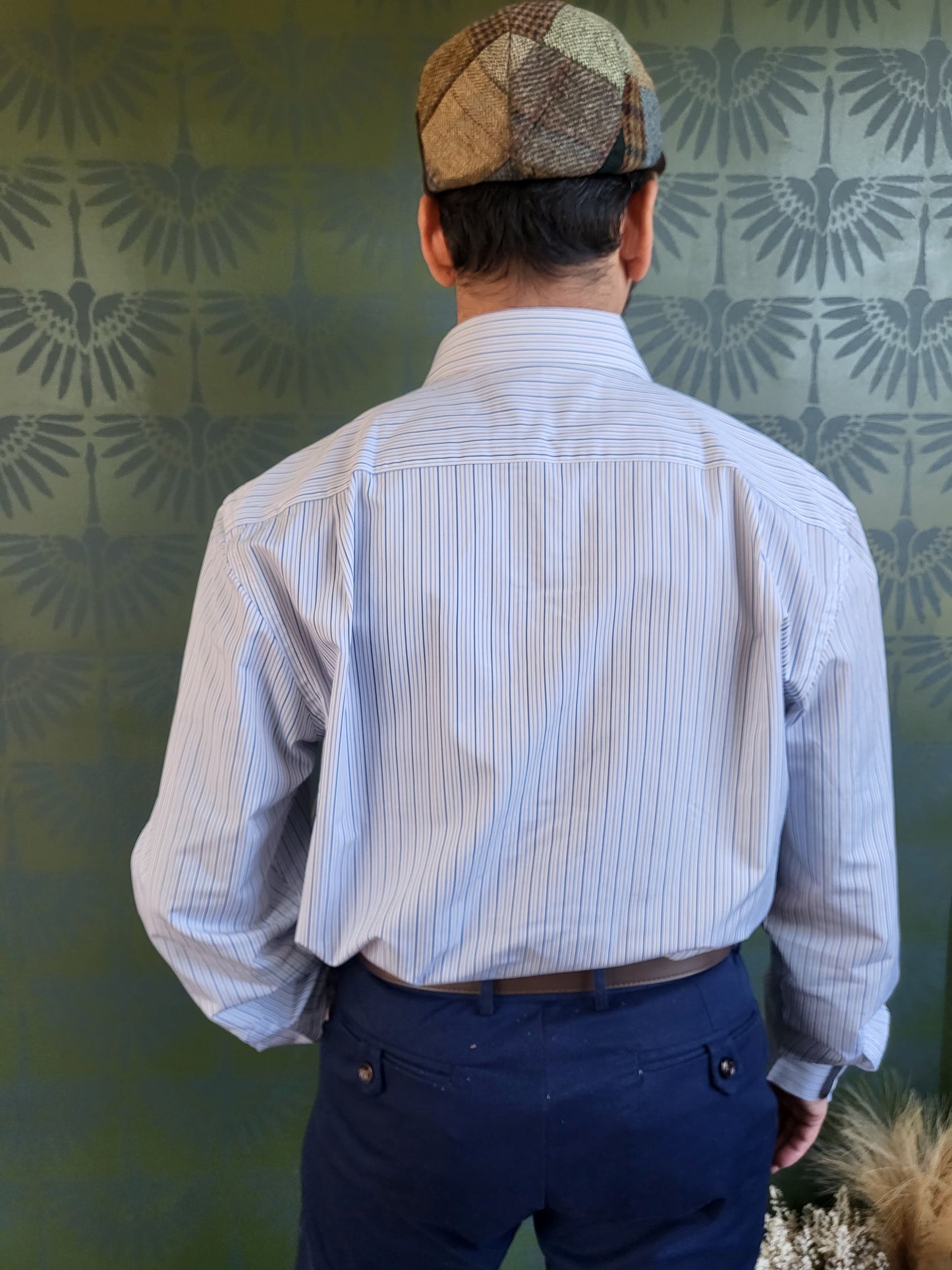 Formal Shirt Blue Multi Striped White