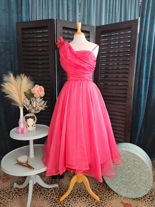 Vintage Fucshia Party Dress