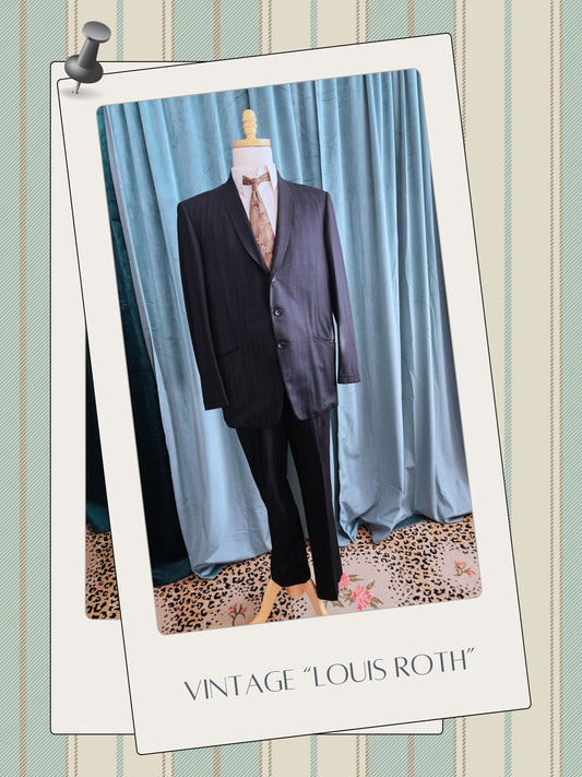 Vintage "Louis Roths" Navy Suit