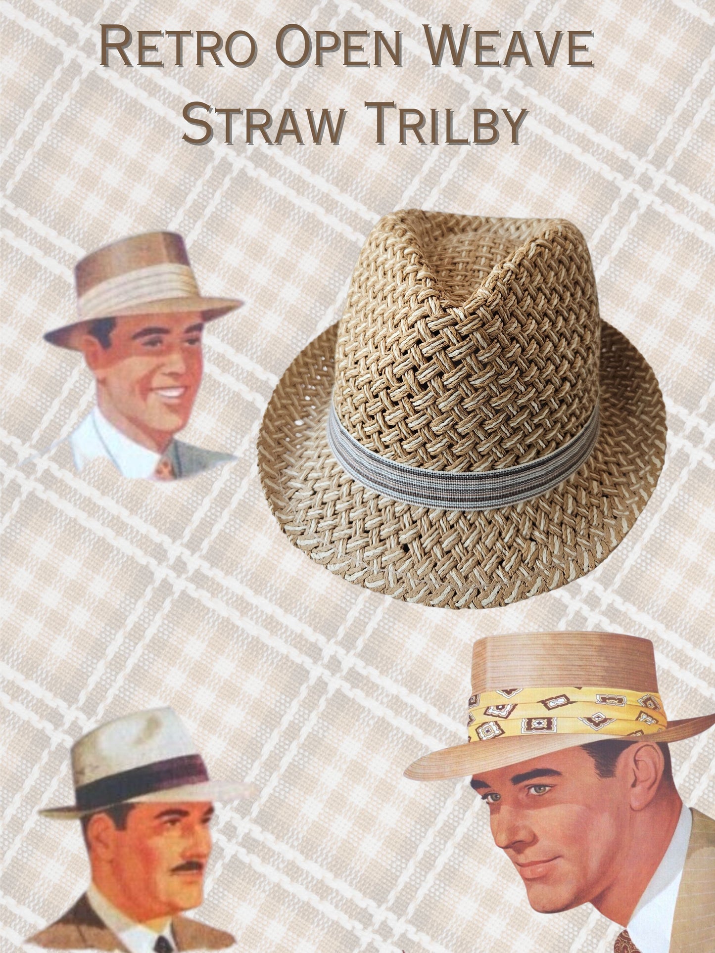 Retro Open Weave Trilby