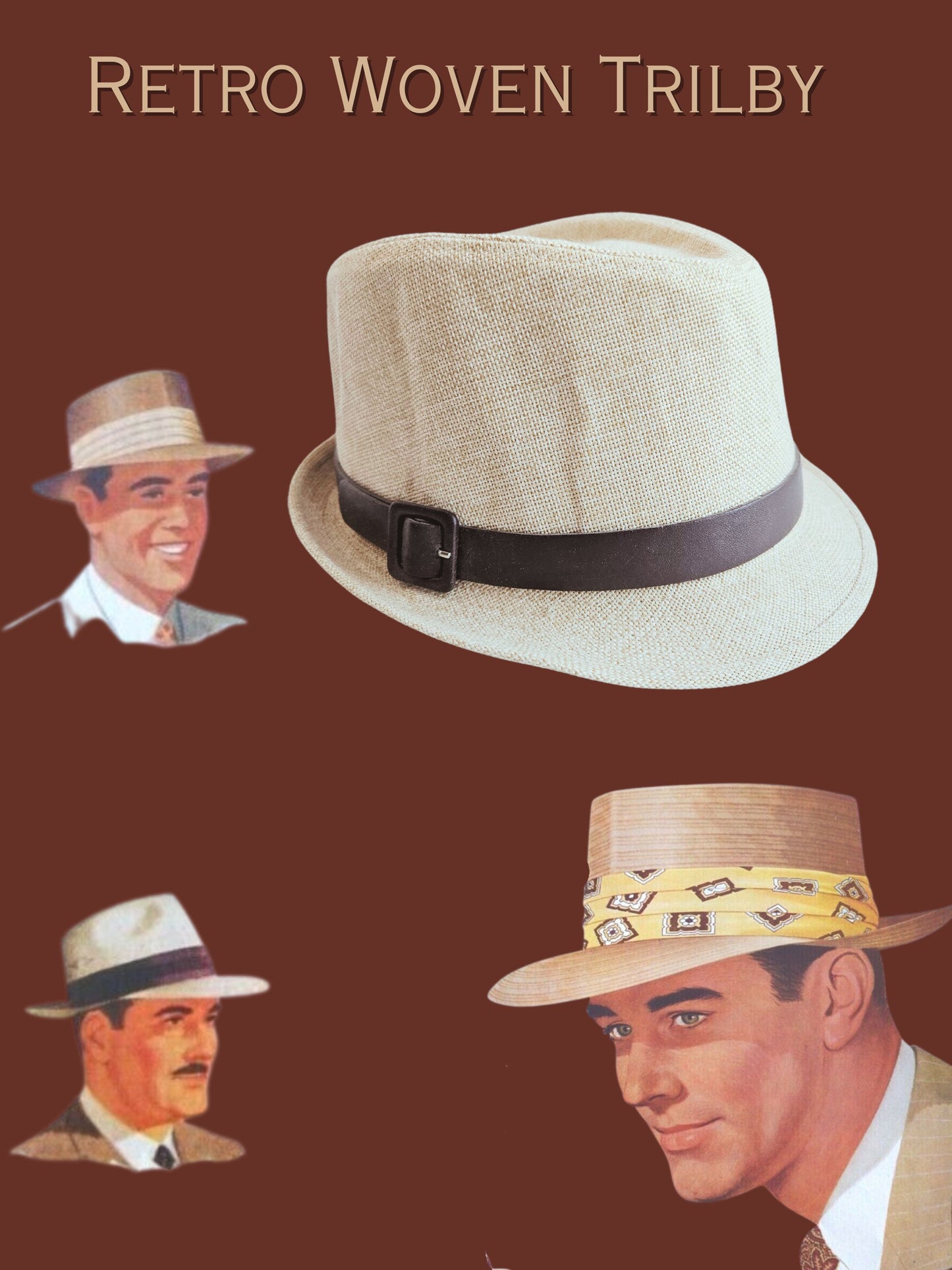 Retro Woven Trilby