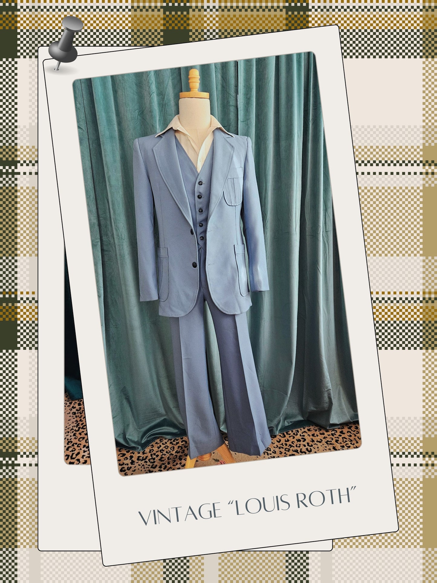 Vintage Blue Leisure Suit