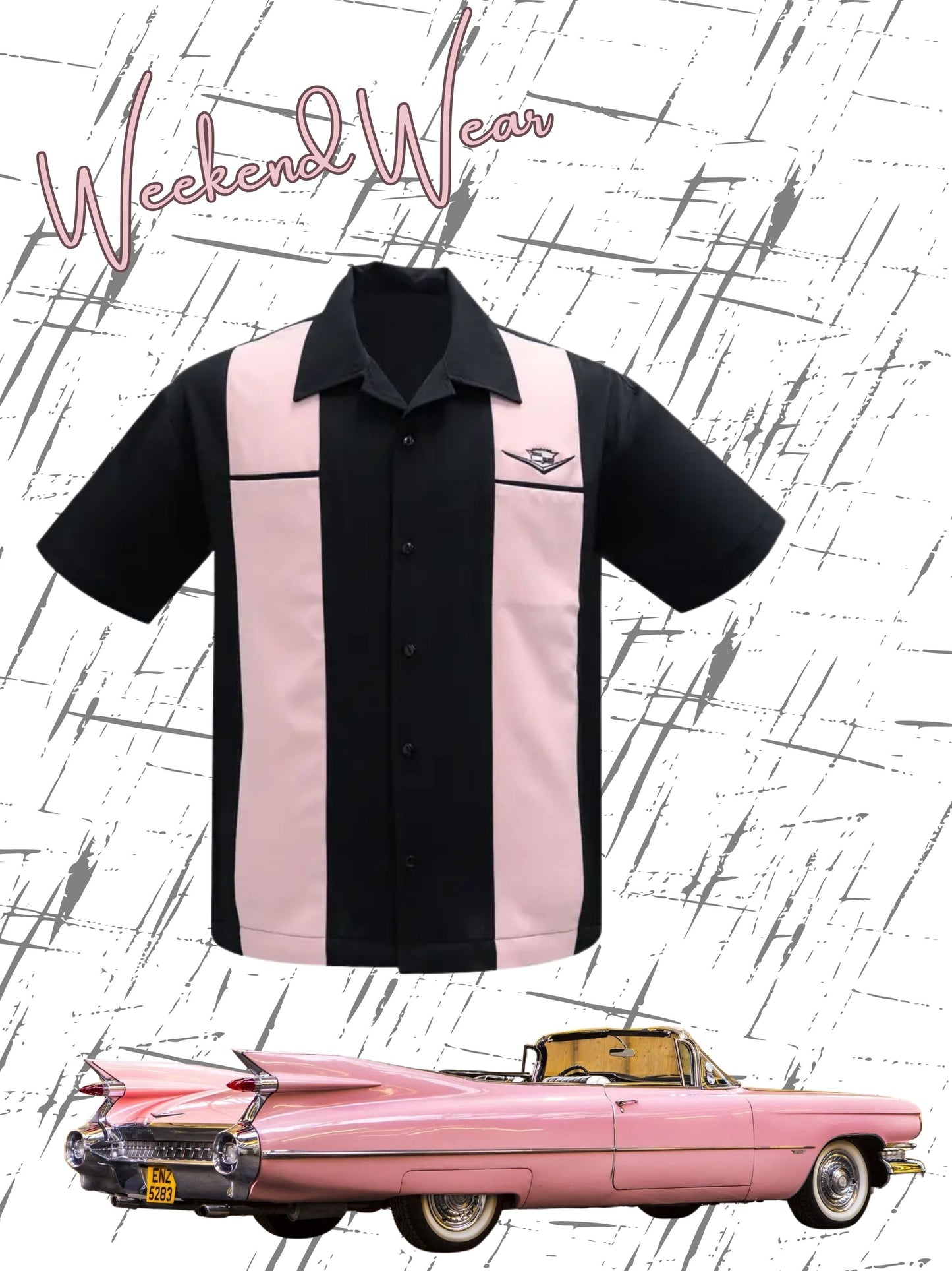 Bowling Shirt in Pink Cadillac