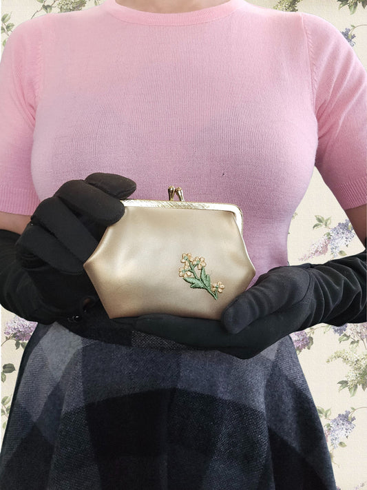 Vintage 1950s Golden Coin Purse