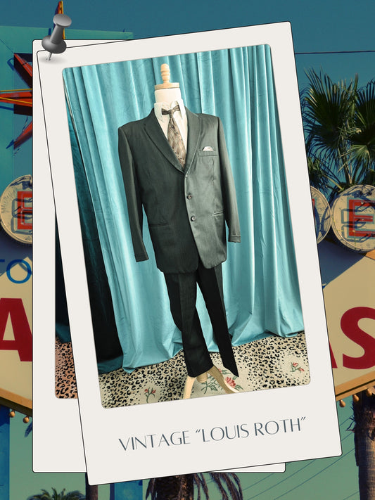 Vintage "Louis Roths" Greenish Blue Suit