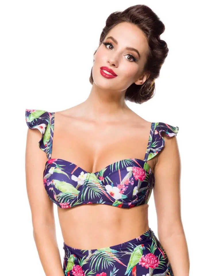 Retro Tropical Bikini Top