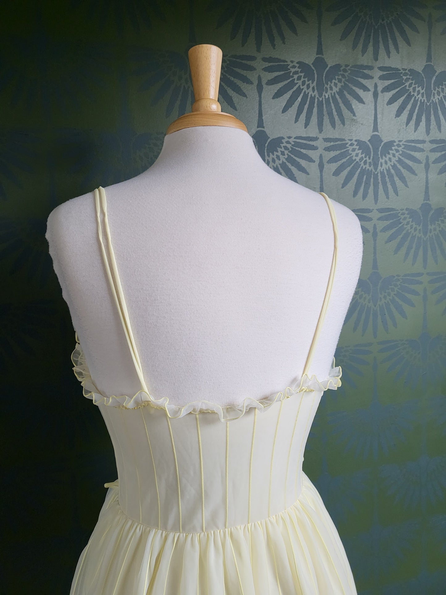 SOLD - Vintage 1950's-1960's Temps Lemon Yellow Chiffon Negligee