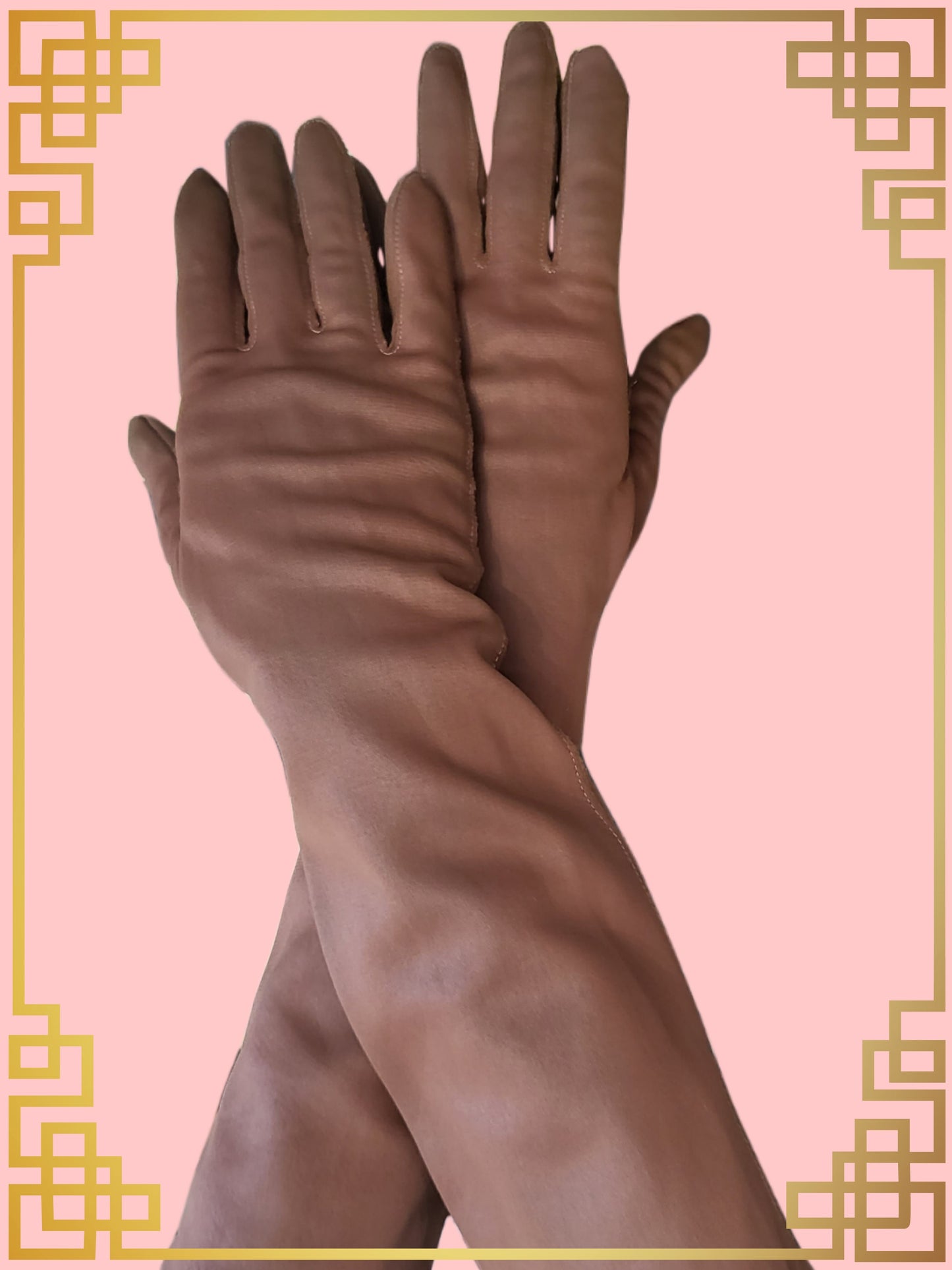 SOLD - Vintage Cocoa Brown Evening Gloves