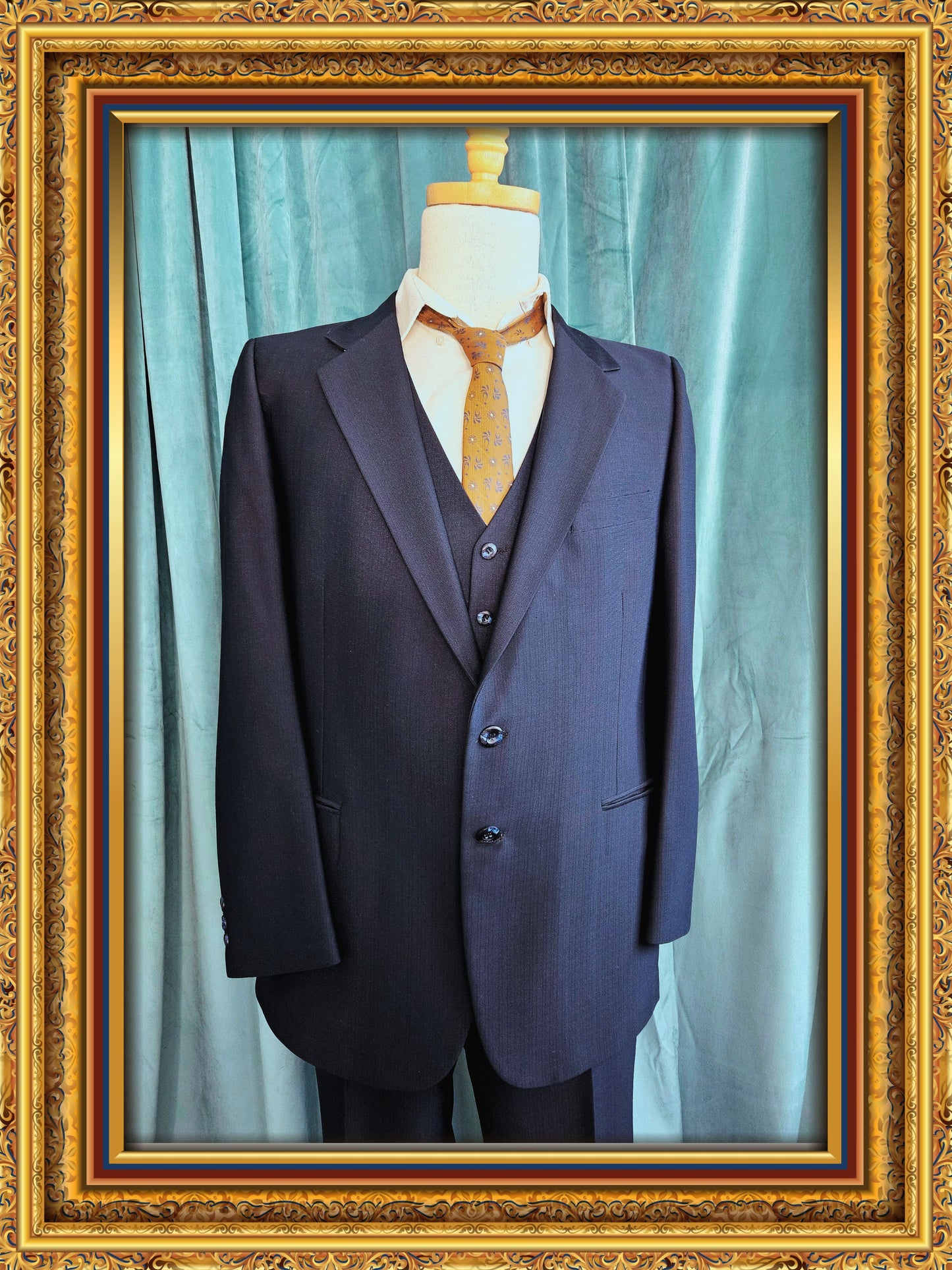 Style 8032 - Vintage Kauffman's Navy Blue Suit