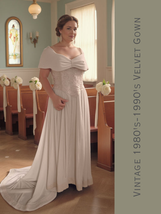 STYLE 1024 - Vintage Velvet and Lace Bridal Gown