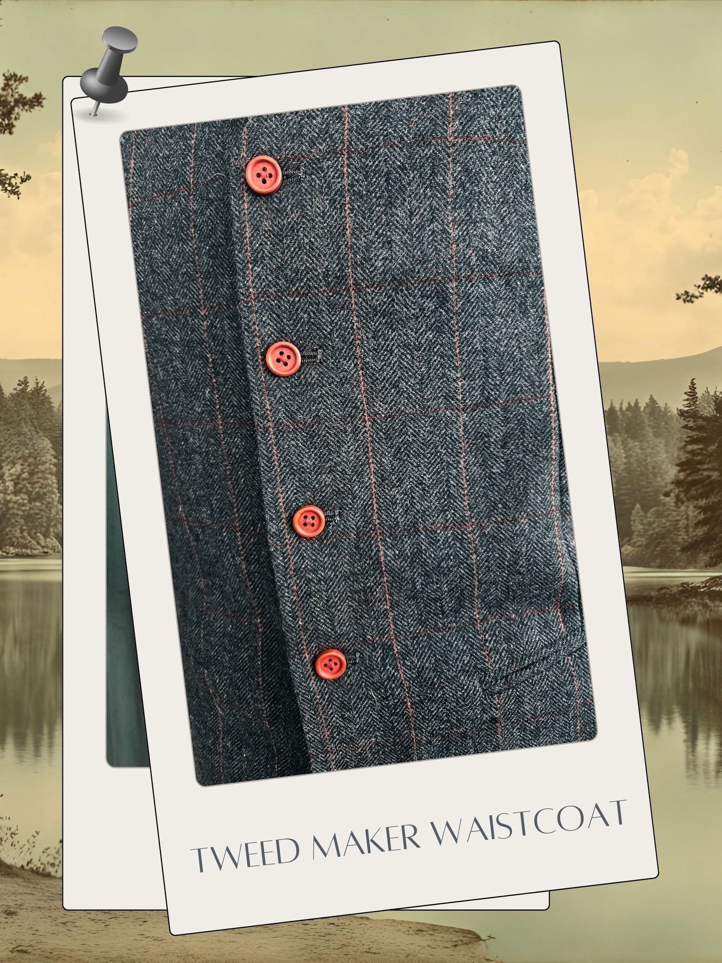 "Tweedmaker" Waistcoat - Charcoal