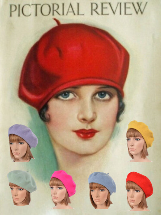 HAT1013 - Vintage Style Beret (Mustard)