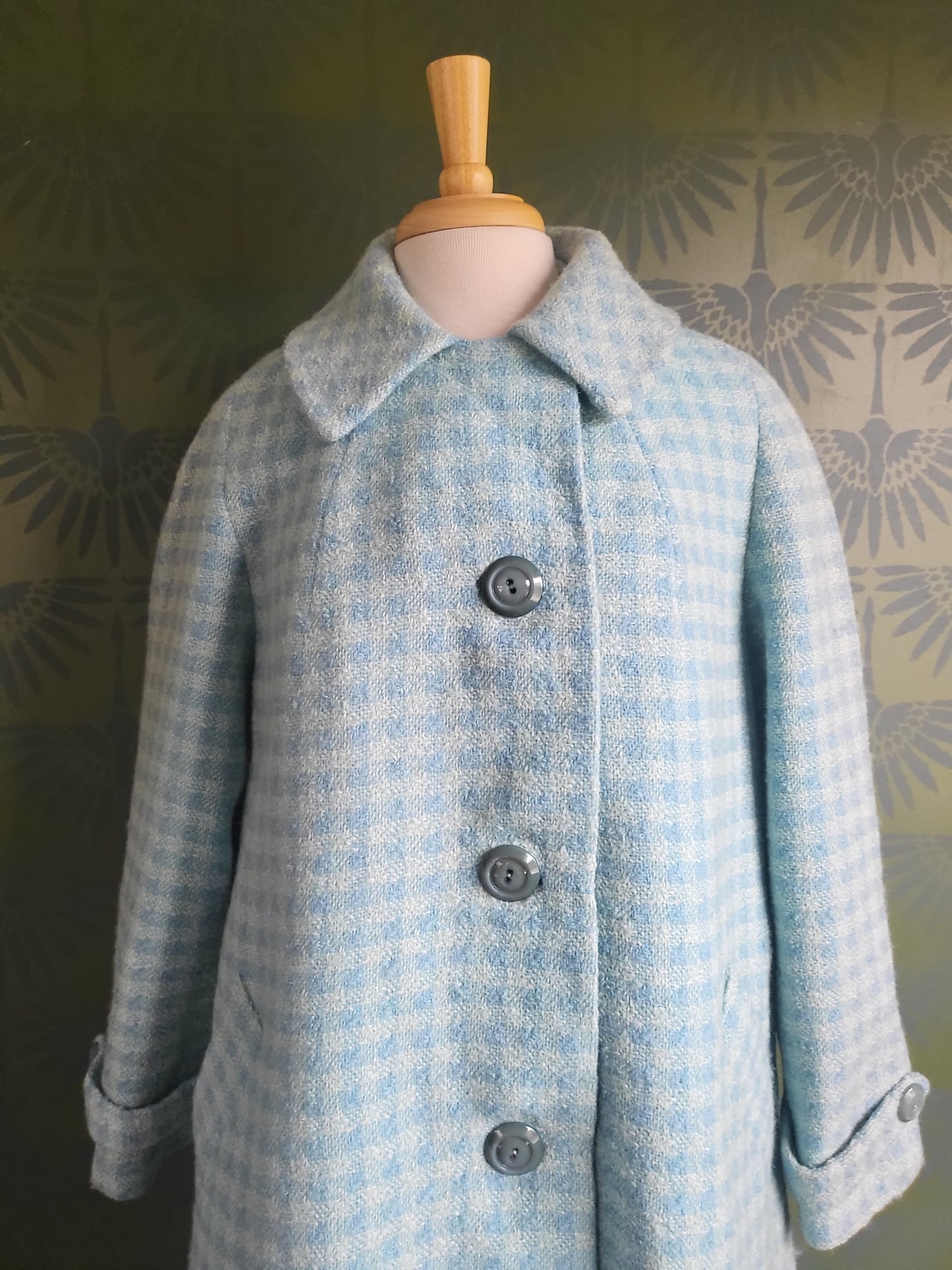 Vintage 1950's-1960's Periwinkle Tweed Coat