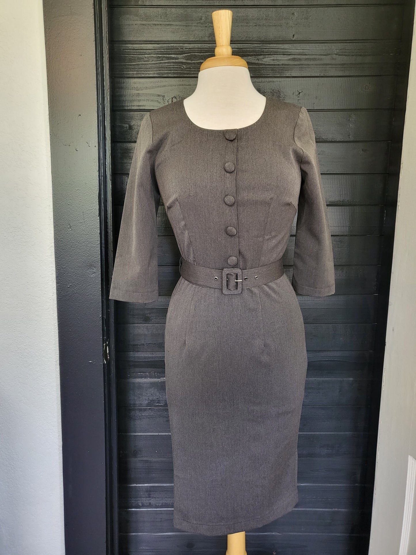 Derby - 1950s Style Pencil Dress with Matching Capelette