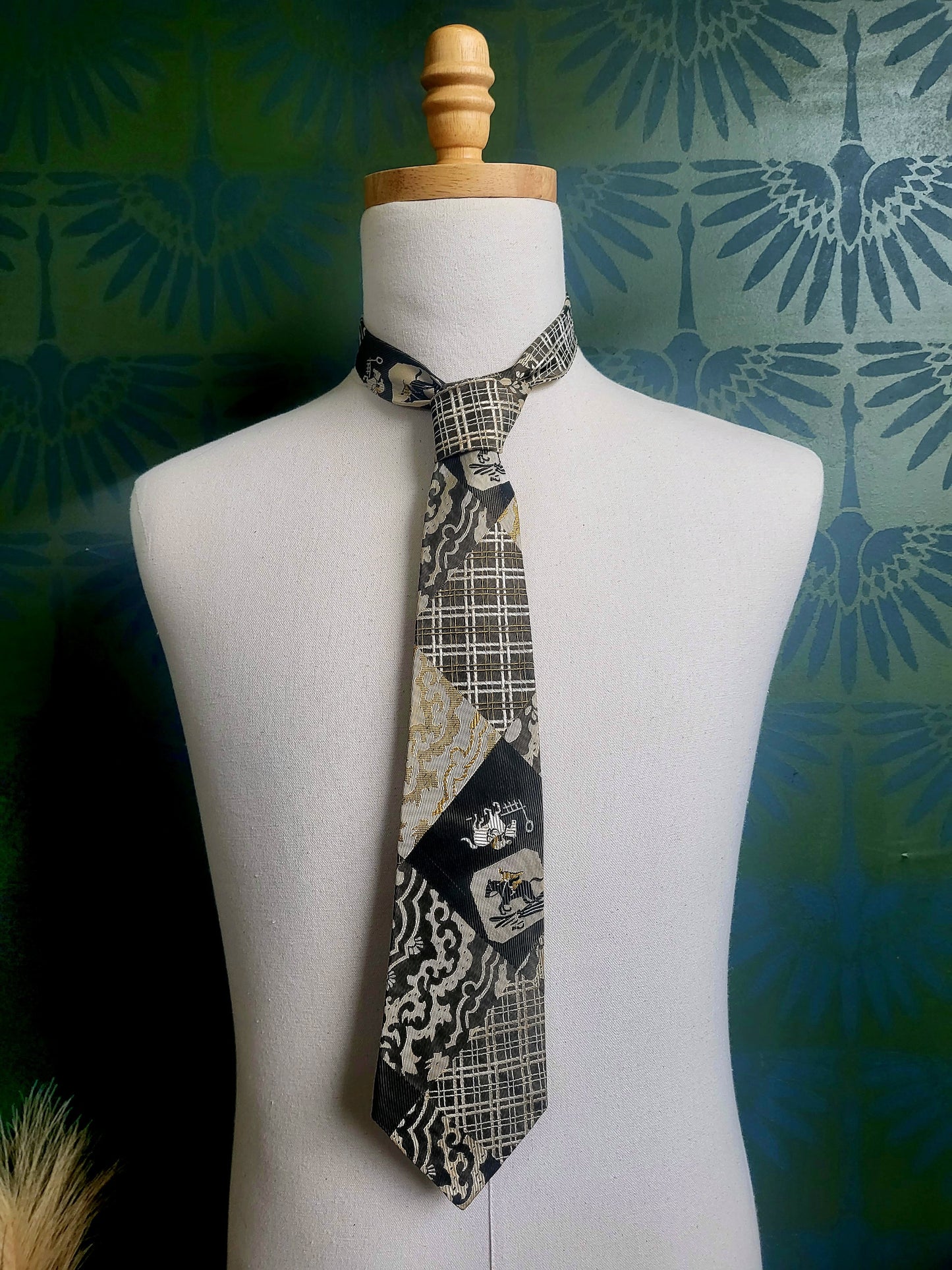 SOLD - Vintage Polo Horse Neck Tie - Green