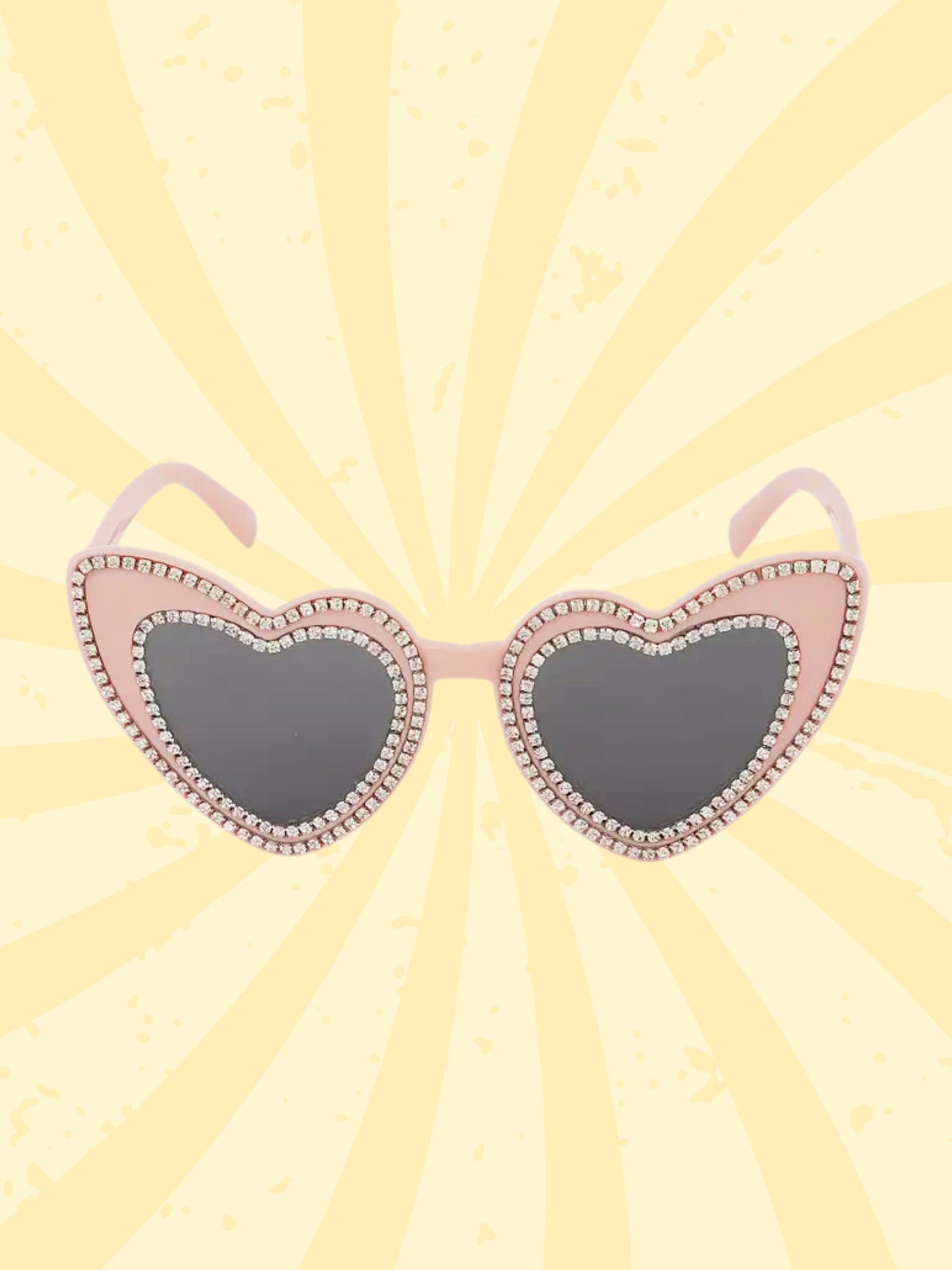 Retro Rhinestone Heart Sunnies