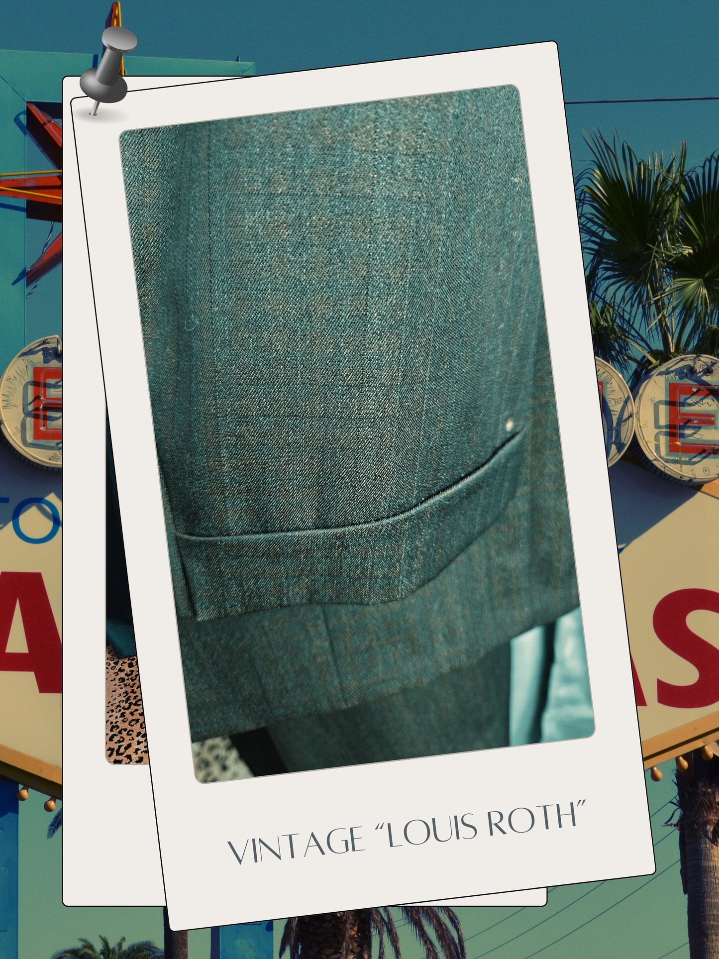 Vintage "Louis Roths" Greenish Blue Suit