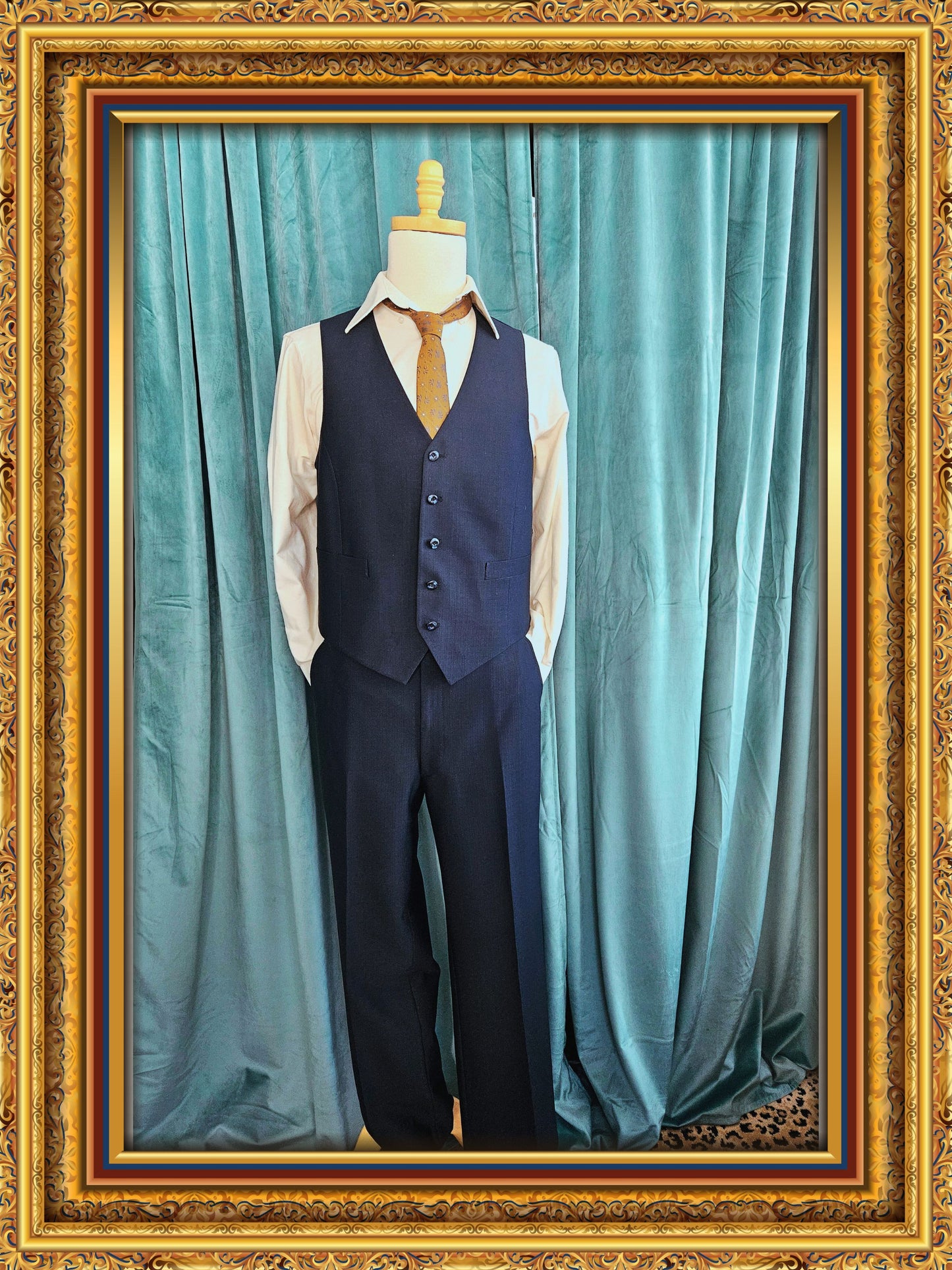 Style 8032 - Vintage Kauffman's Navy Blue Suit