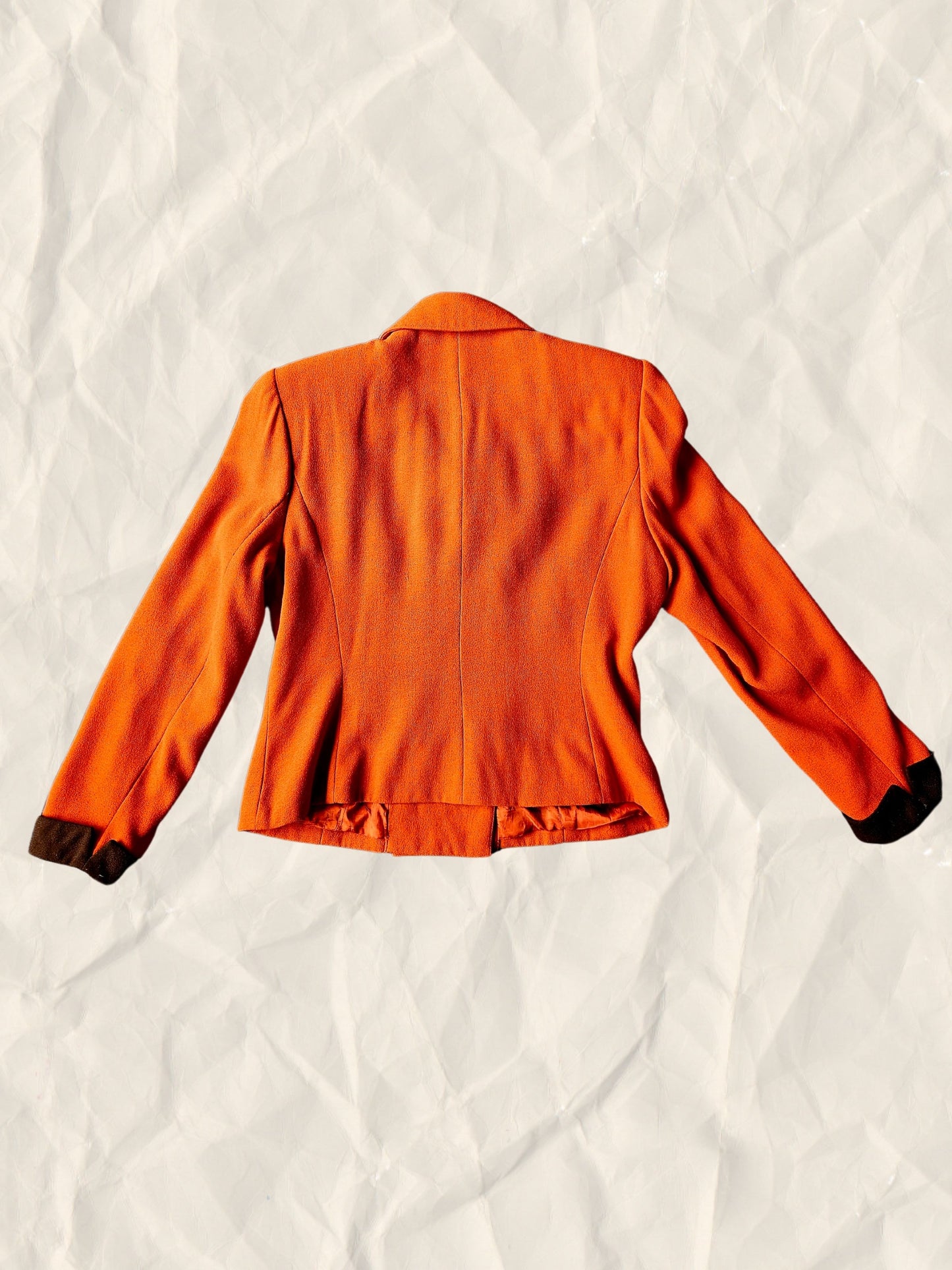 SOLD - Vintage 1980's "Kasper ASL" Petite Pumpkin Orange Blazer