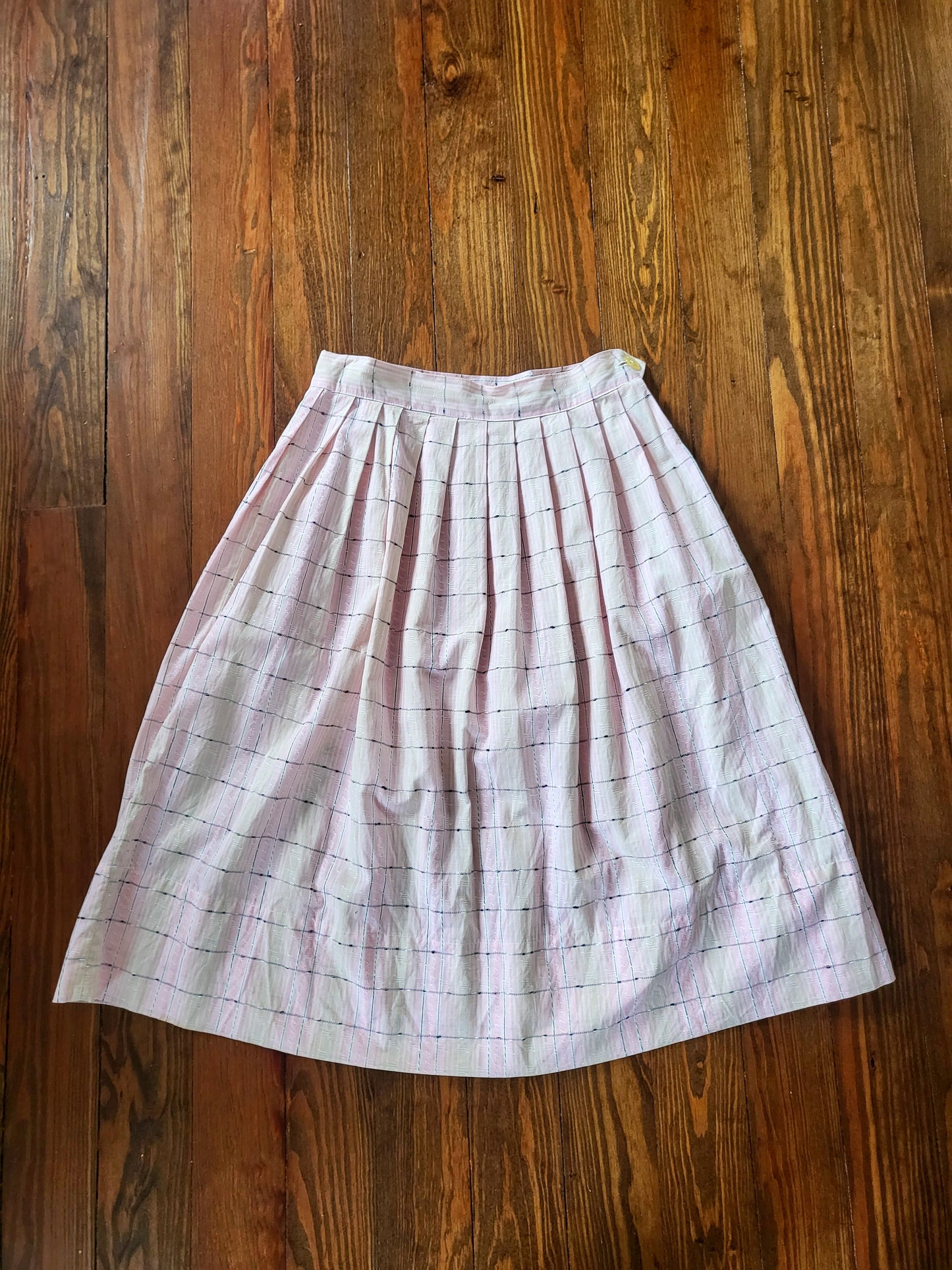 Vintage 1950's-1960's Pink Check Swing Skirt