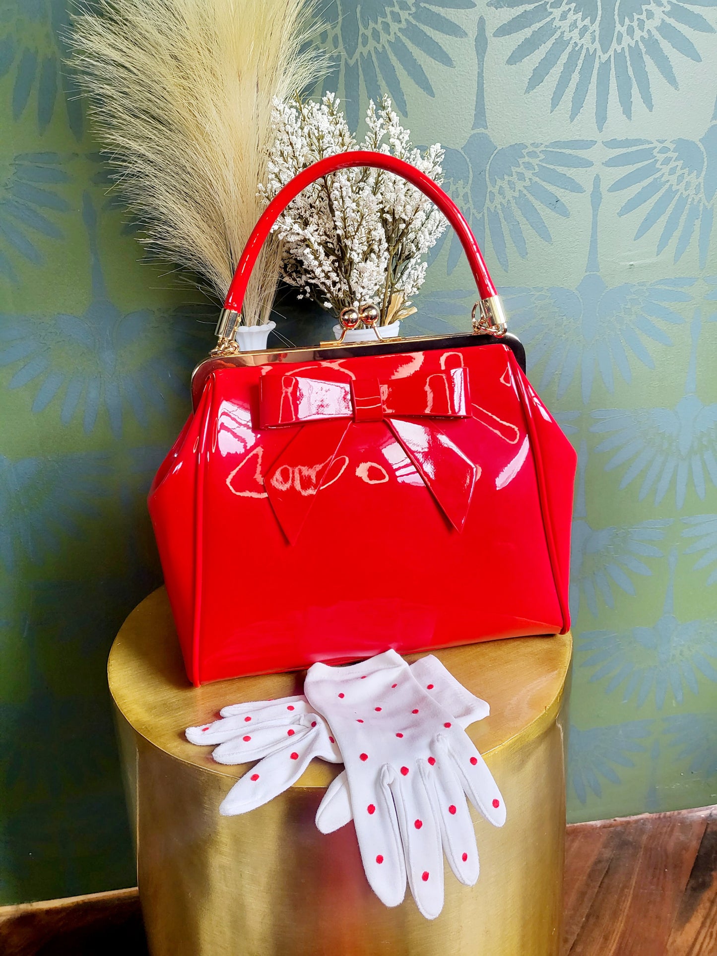 STYLE 2024 - Vintage Style Handbag with Bow (Red)