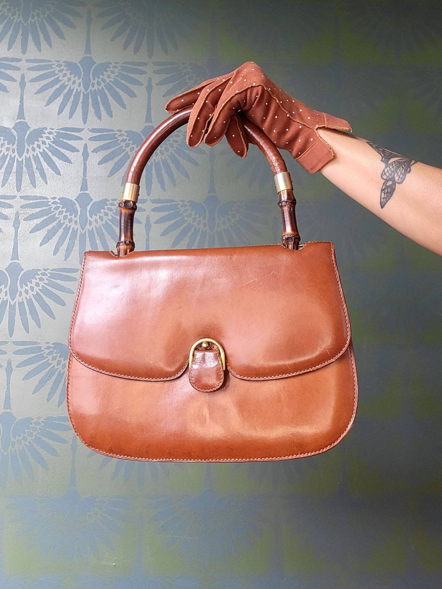 SOLD - Vintage Gucci Leather Handbag