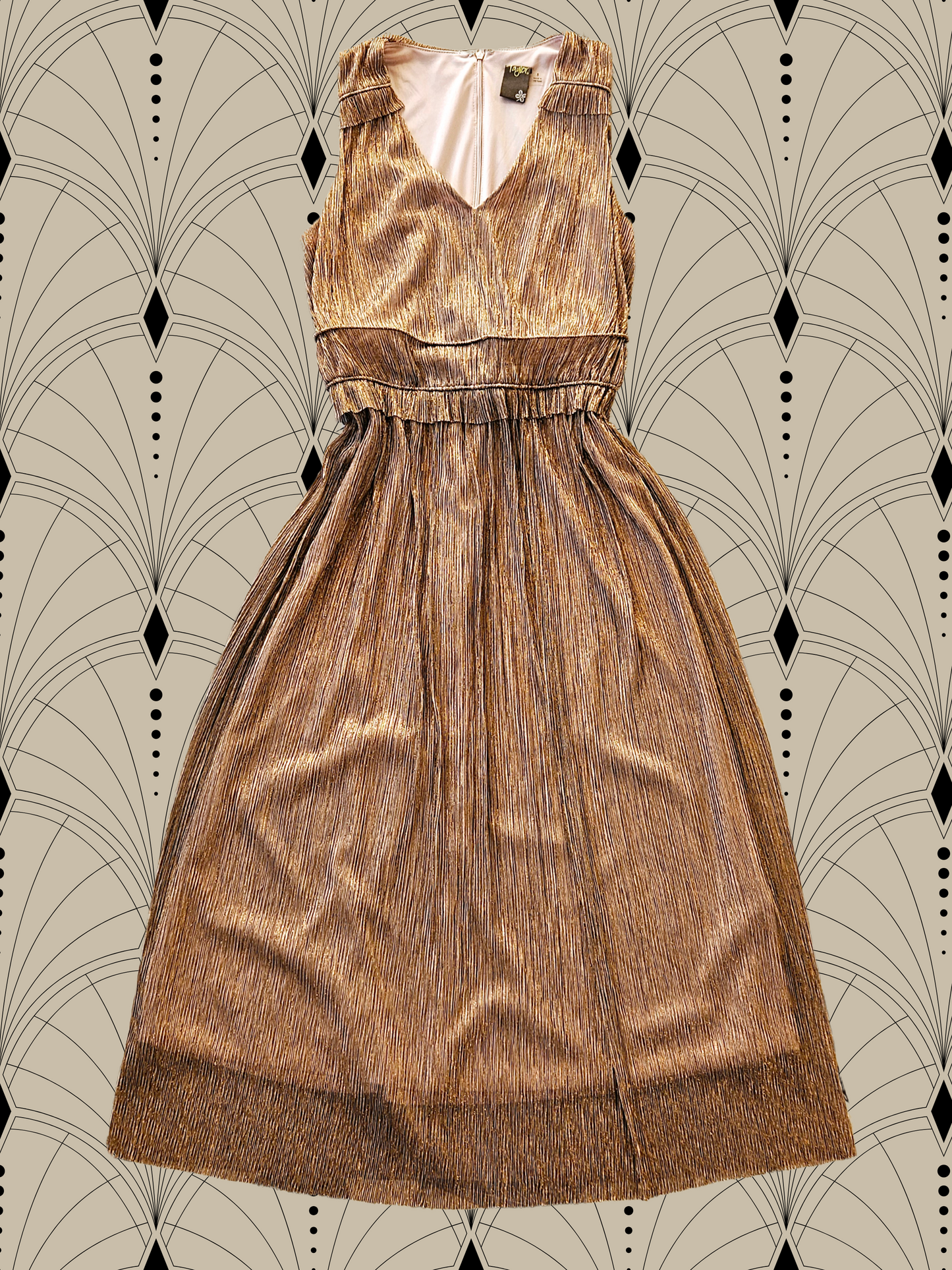 STYLE 1046 - 1920's Style "Taylor" Bronze Grecian Dress