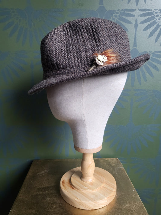 HAT43 - Vintage London Fog Wool Fedora with Hat Pin