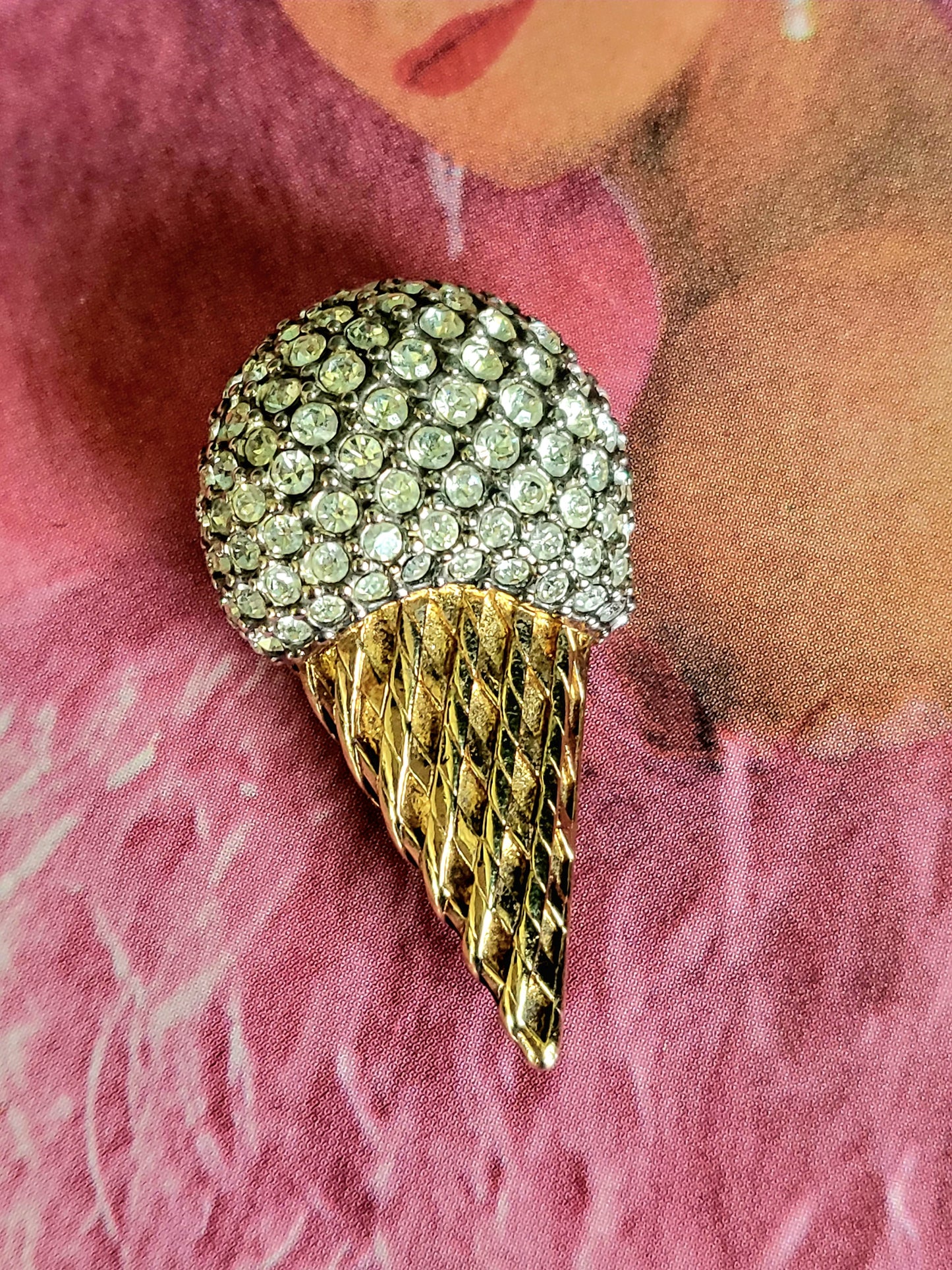 Vintage Ice Cream Cone Brooch