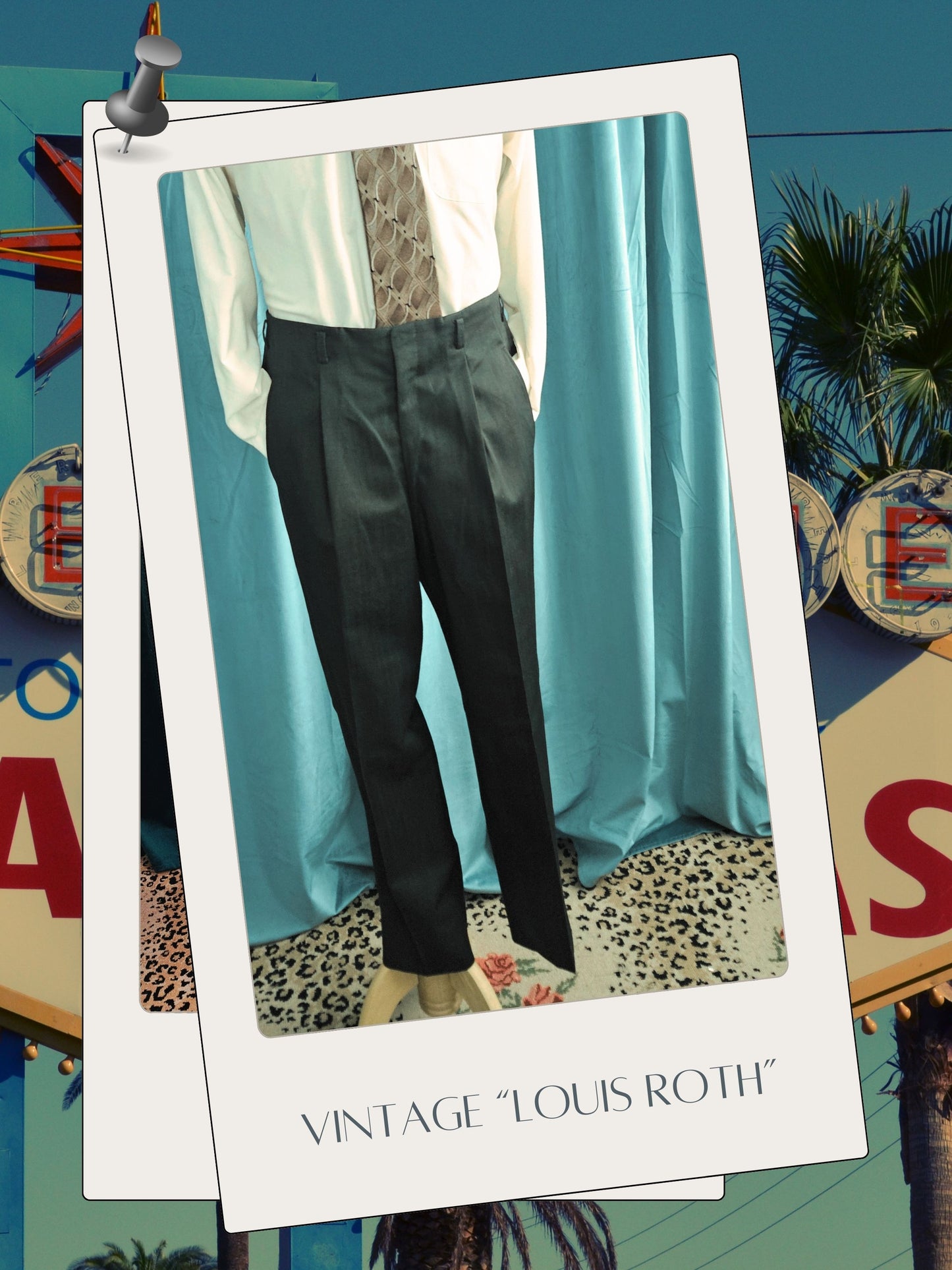 Vintage "Louis Roths" Greenish Blue Suit