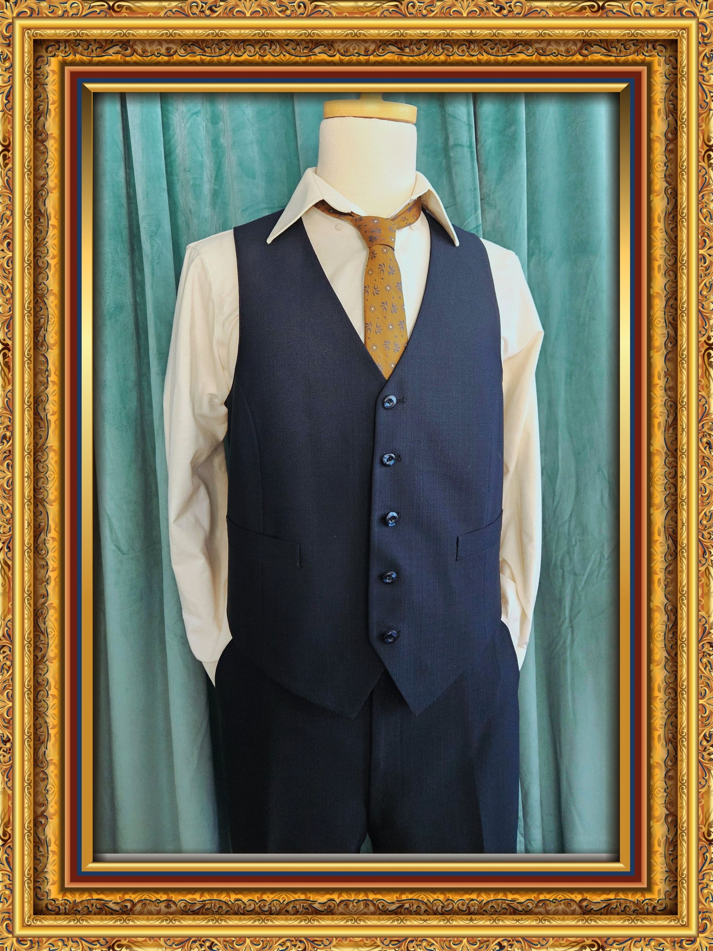 Style 8032 - Vintage Kauffman's Navy Blue Suit