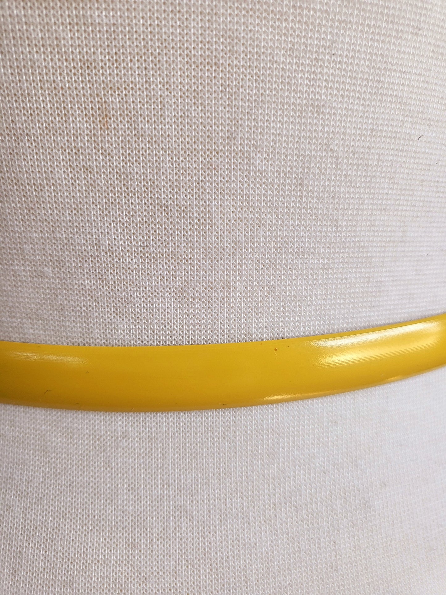 Vintage Yellow Belt with White Buckle