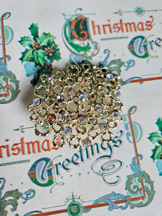 SOLD - Vintage Golden Bubble Brooch