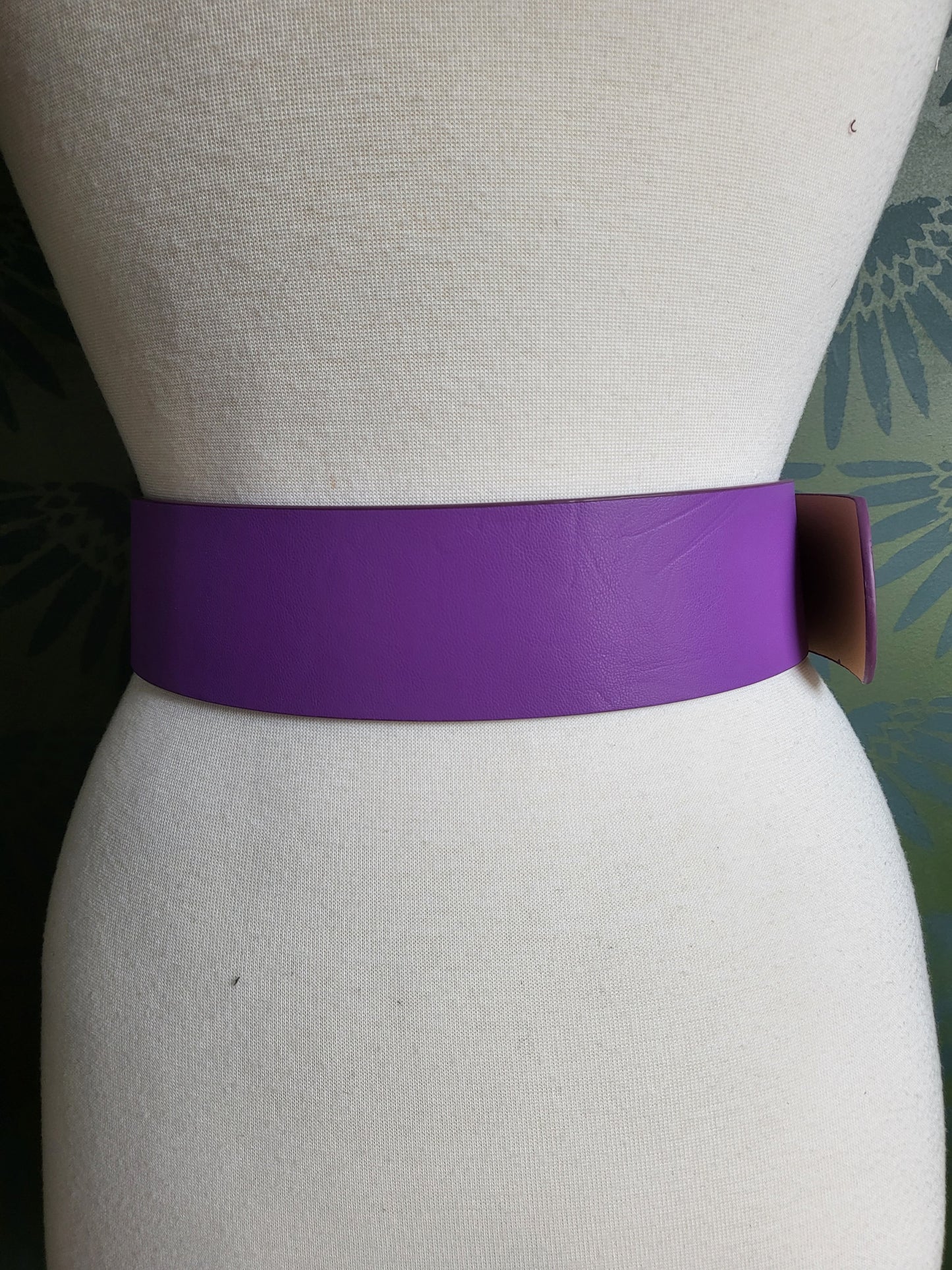 Vintage Style Wide Belt -Violet