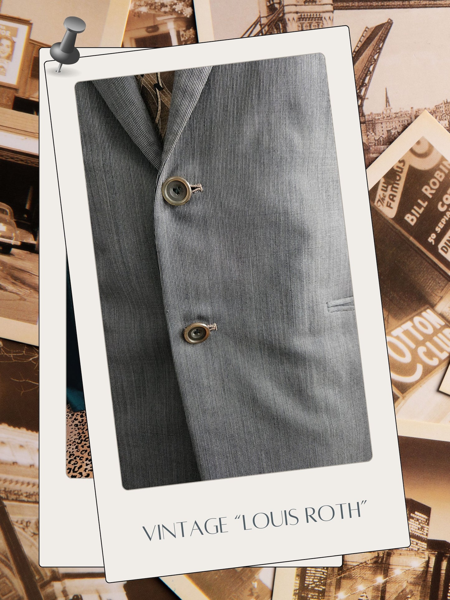 Vintage 1960's "Louis Roths" Gray Suit