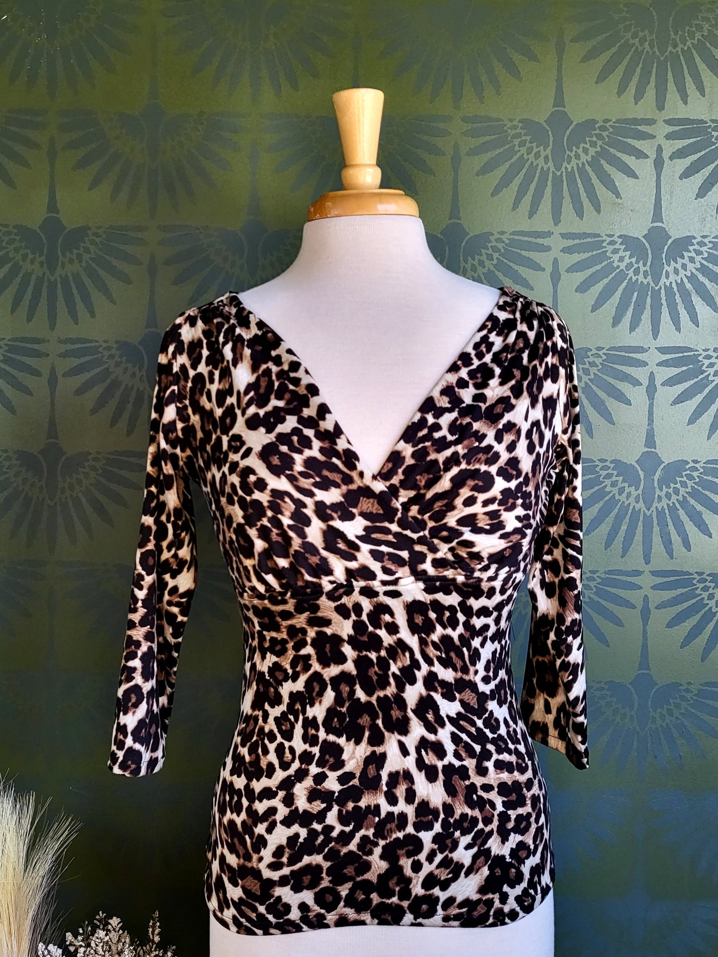 STYLE 5015 - Leopard Off Shoulder Top