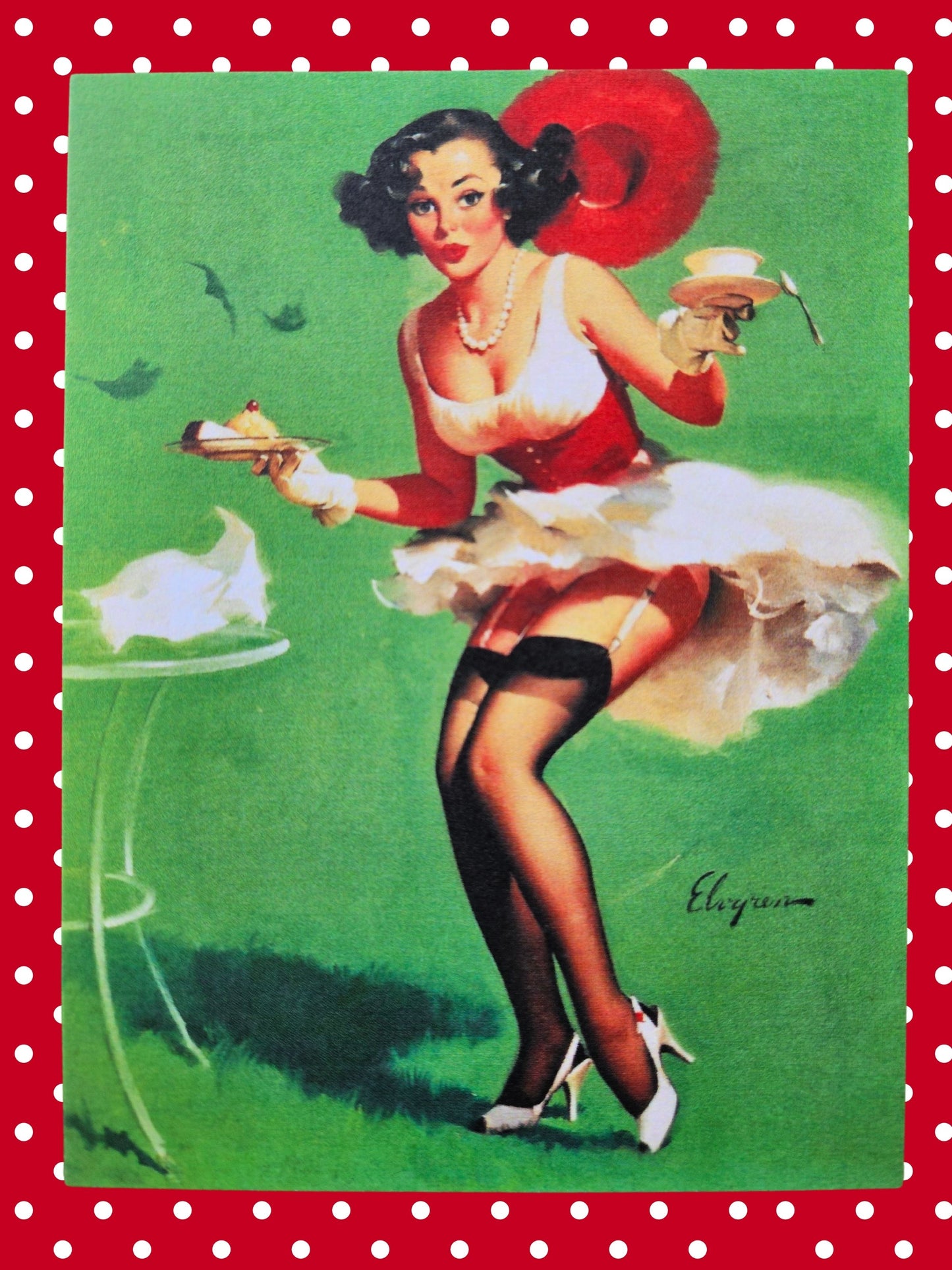 STYLE 3059 - Vintage Handkerchief Pinup Card