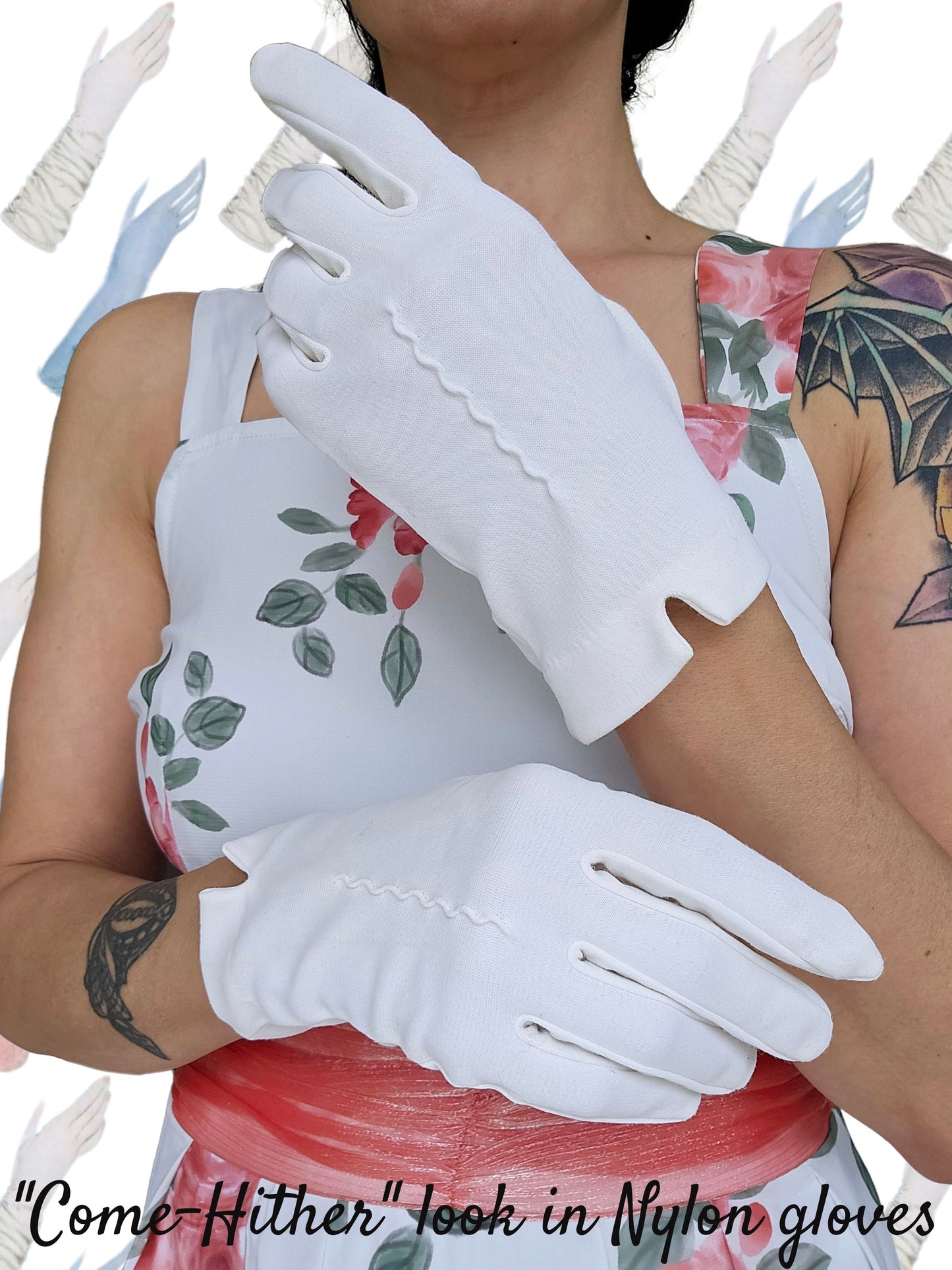 SOLD - Vintage 1950's-1960's White Gloves